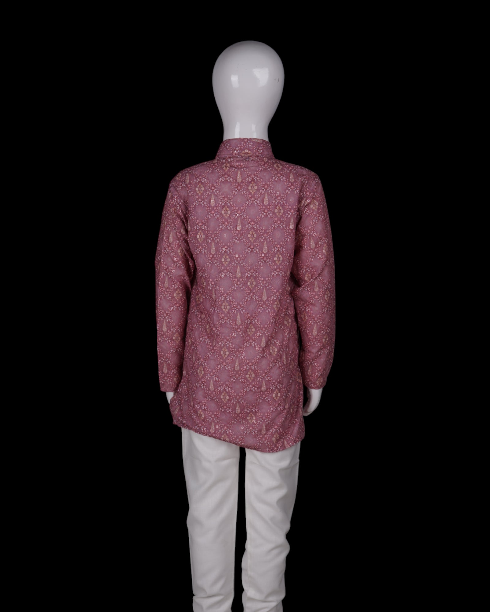 Geometric Embroidered Cotton Kurta Pajama Set