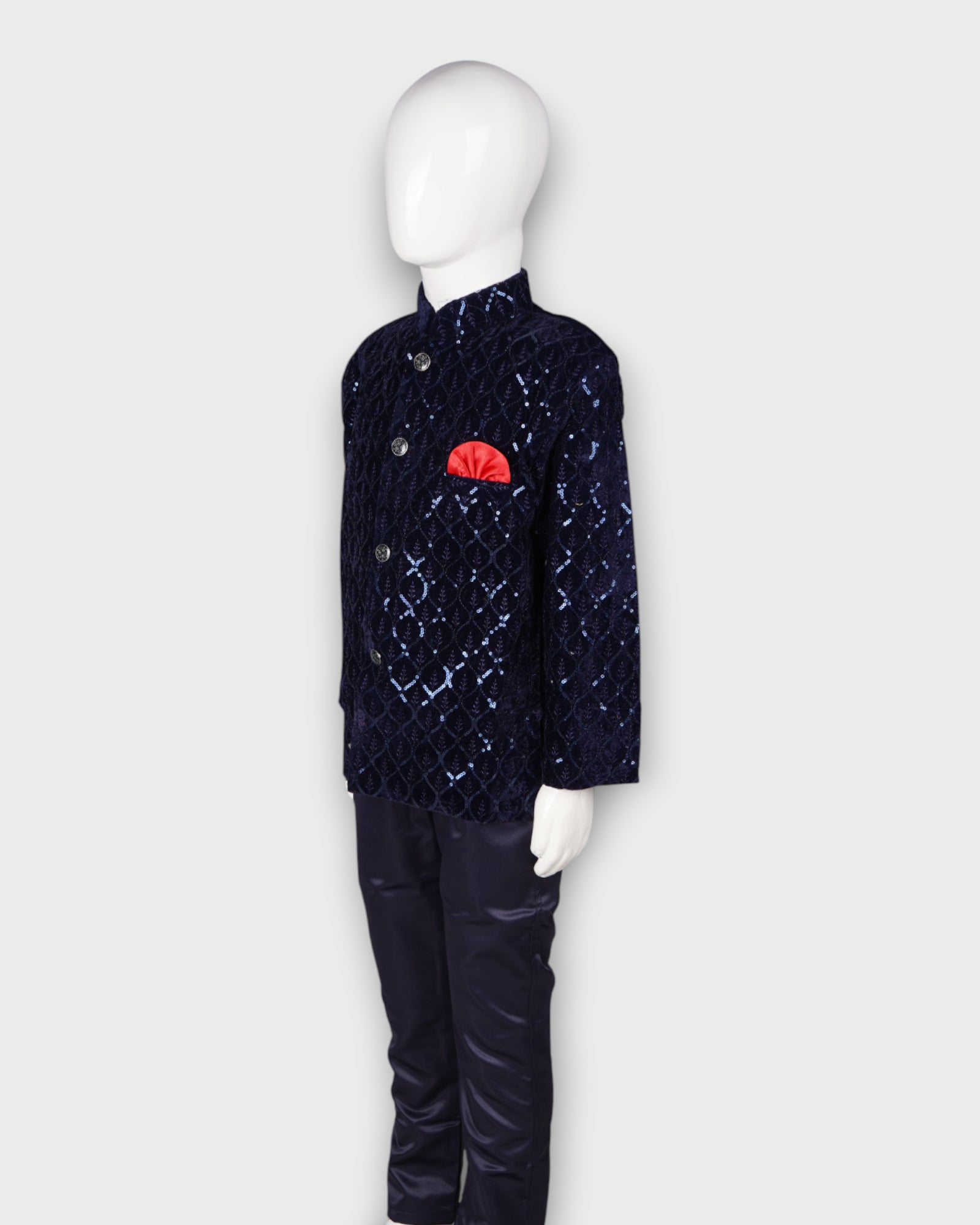 Festive Sequin Kurta Pajama Set