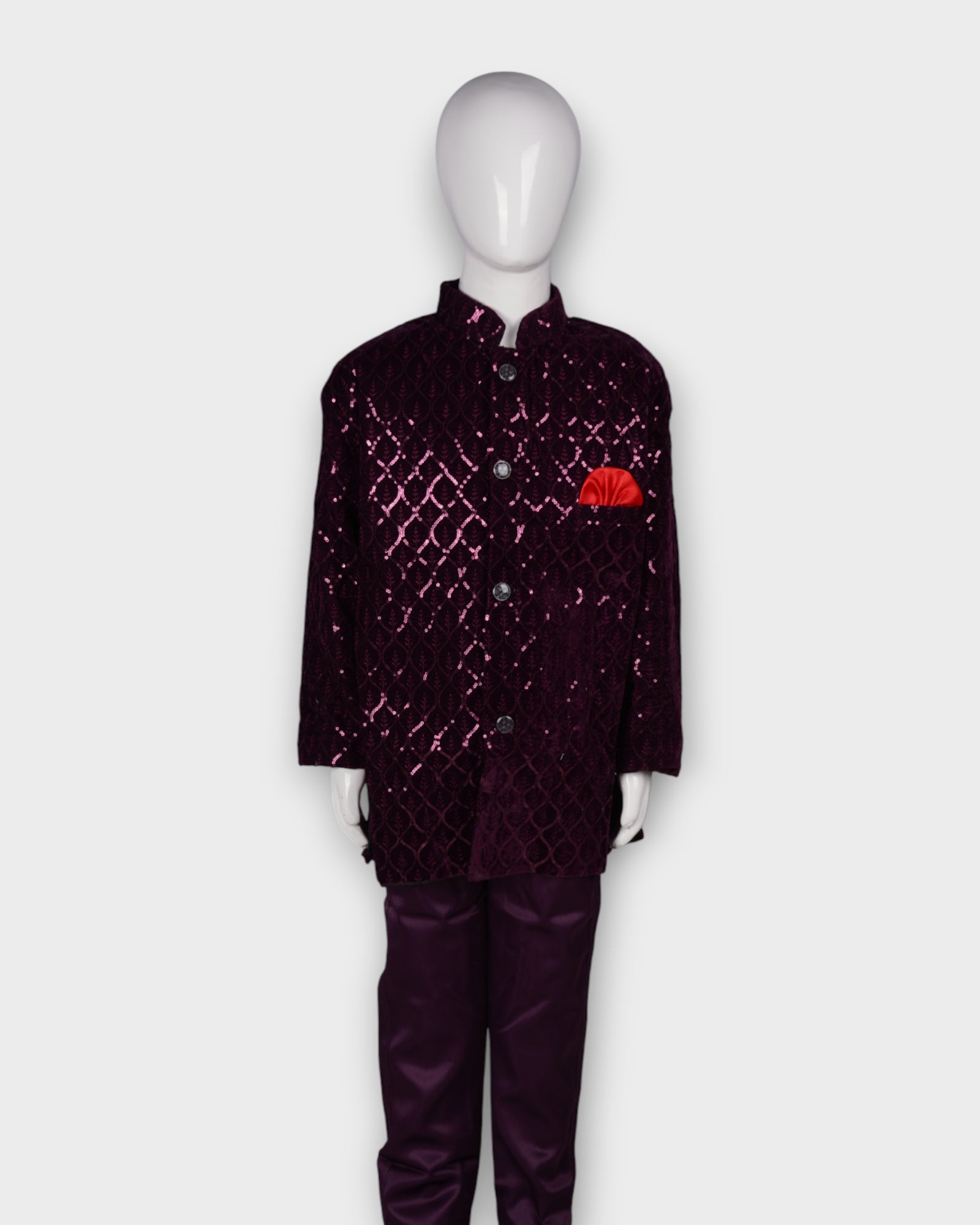 Festive Sequin Kurta Pajama Set