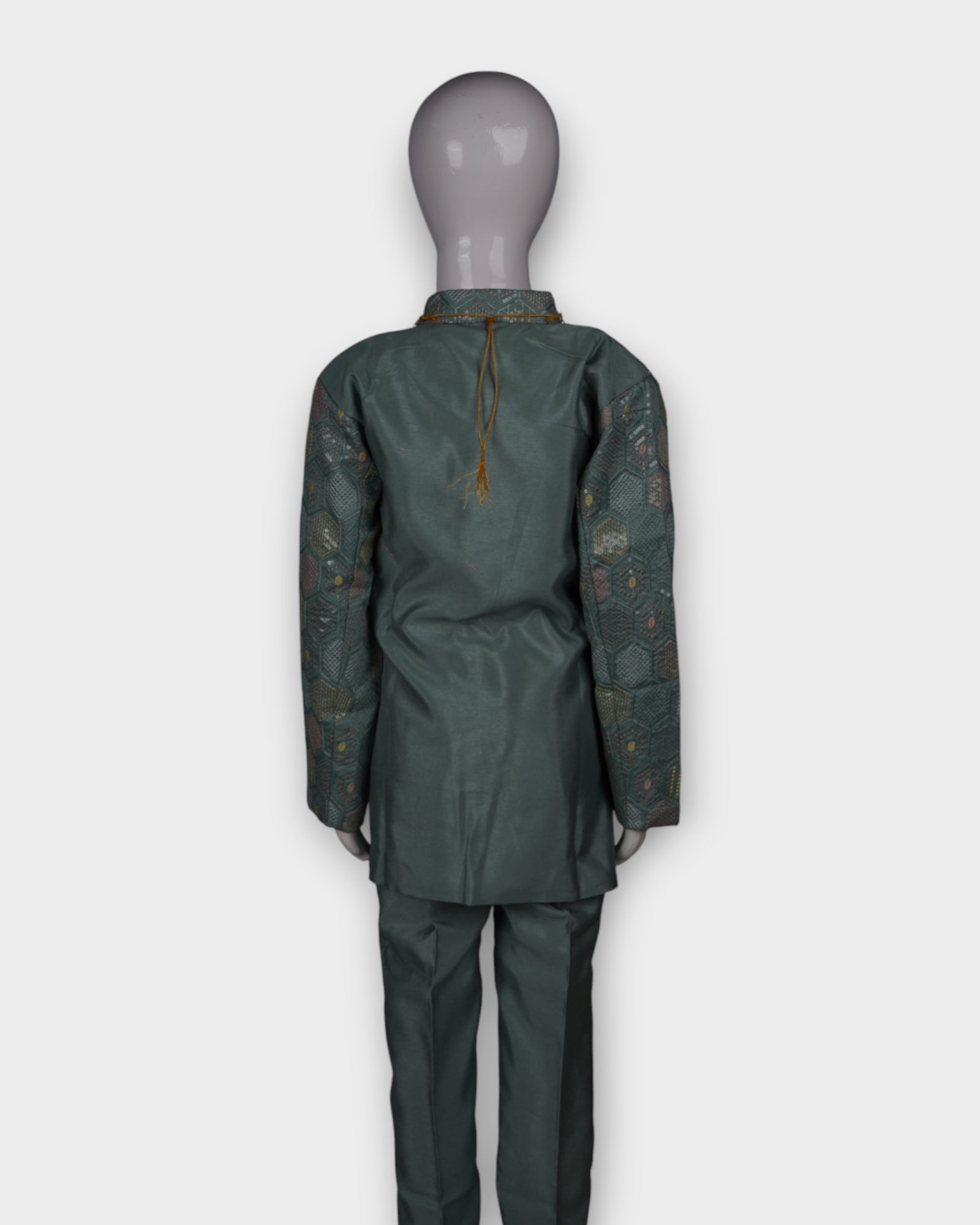 Transform your presence in this exquisite embroidered sherwani