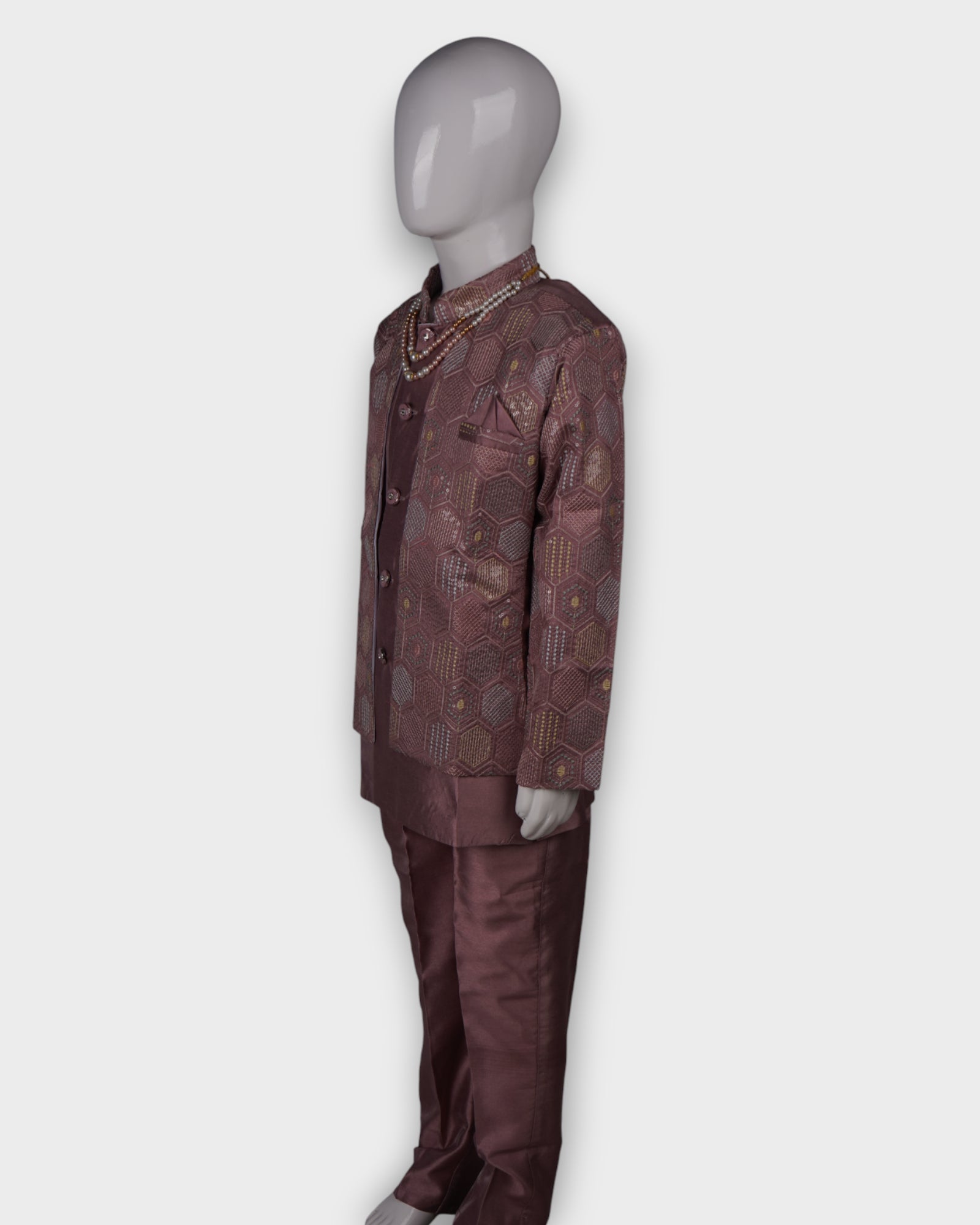 Transform your presence in this exquisite embroidered sherwani