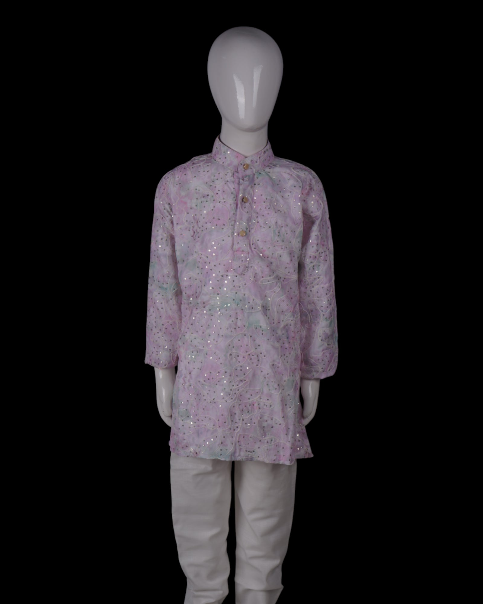 Blue Cotton Shibori Embroidered Kurta Pajama Set