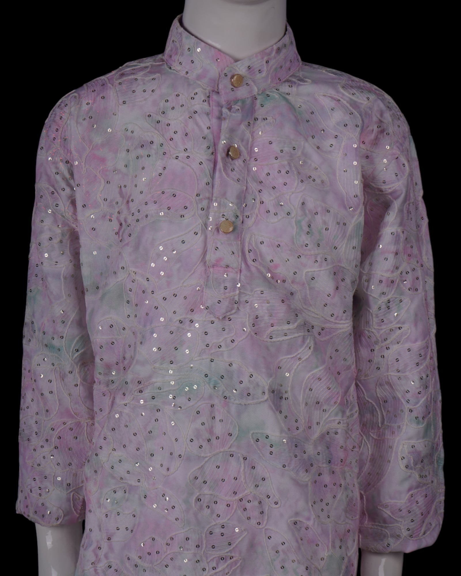 Blue Cotton Shibori Embroidered Kurta Pajama Set