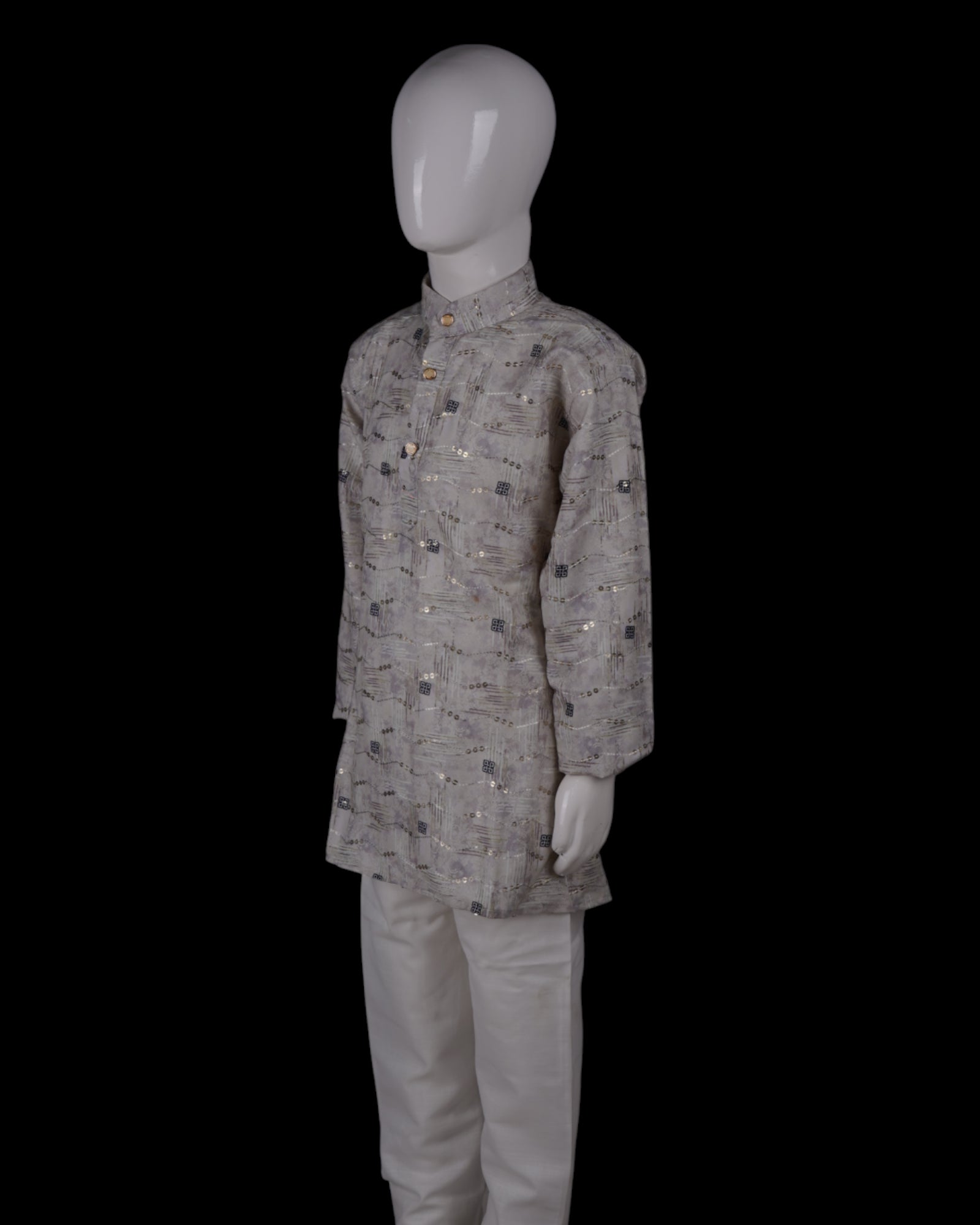 Artisan Embellished Cotton Kurta Pajama Set
