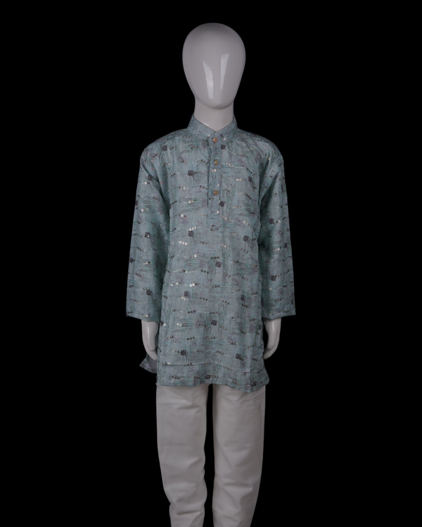 Artisan Embellished Cotton Kurta Pajama Set