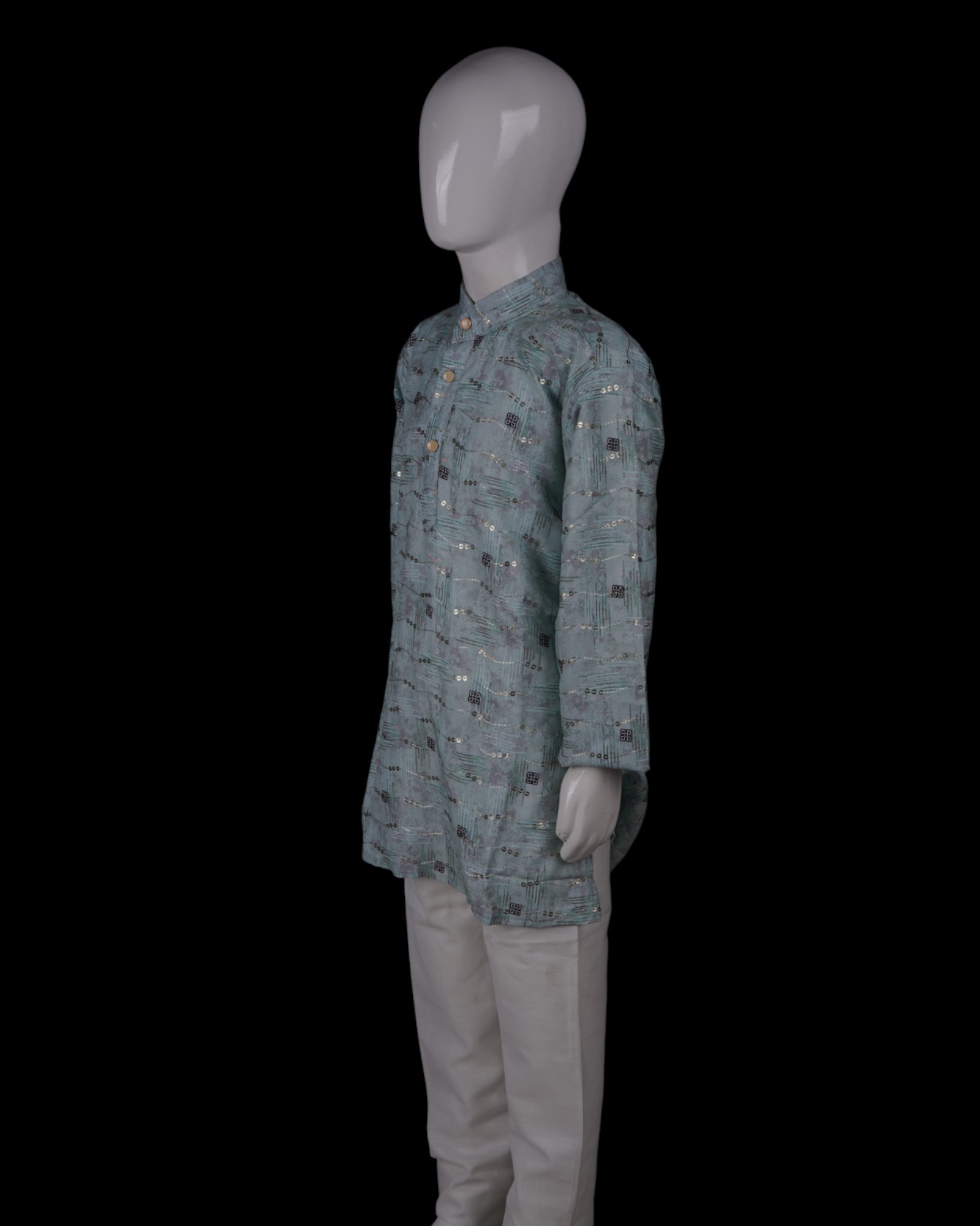 Artisan Embellished Cotton Kurta Pajama Set