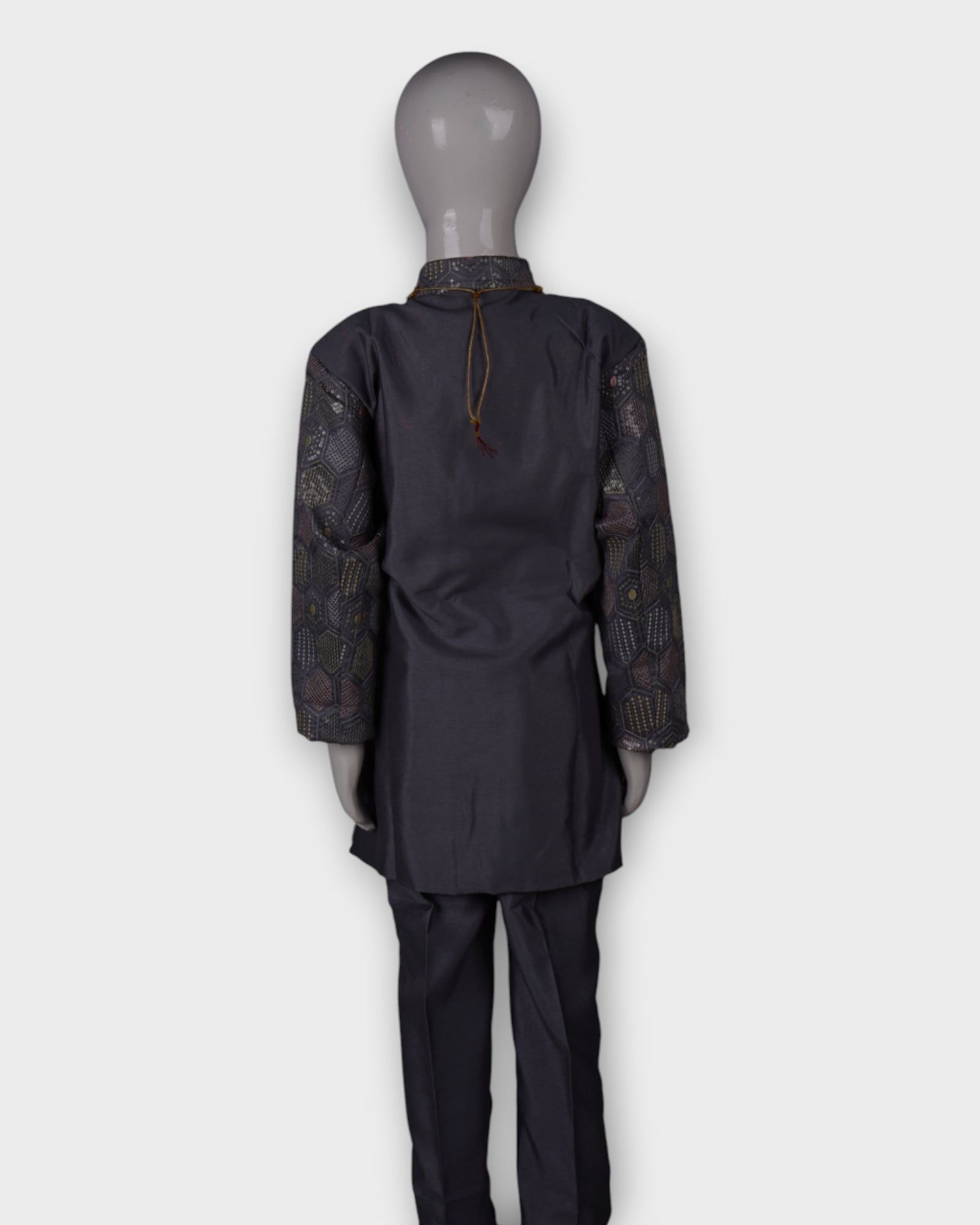 Transform your presence in this exquisite embroidered sherwani