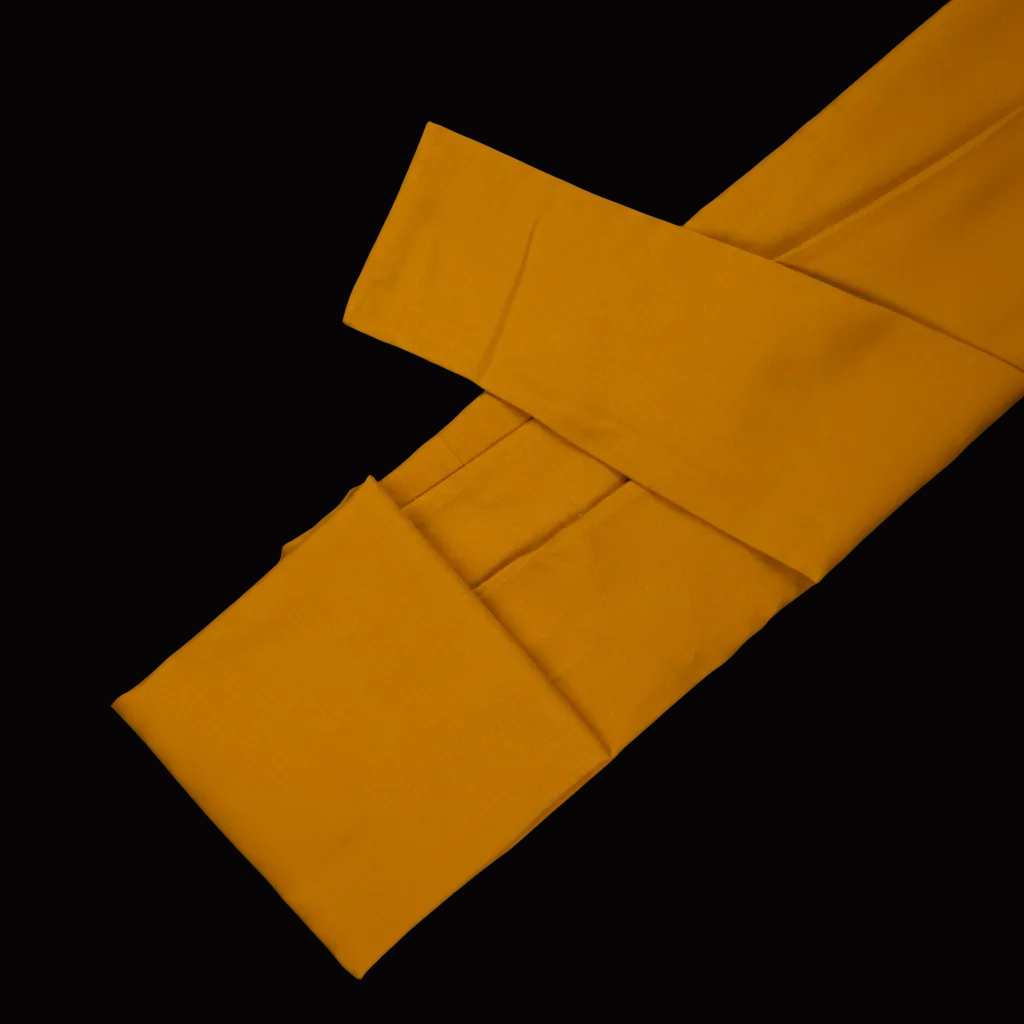 Mustard Cotton Plain Kurta Pajama Set