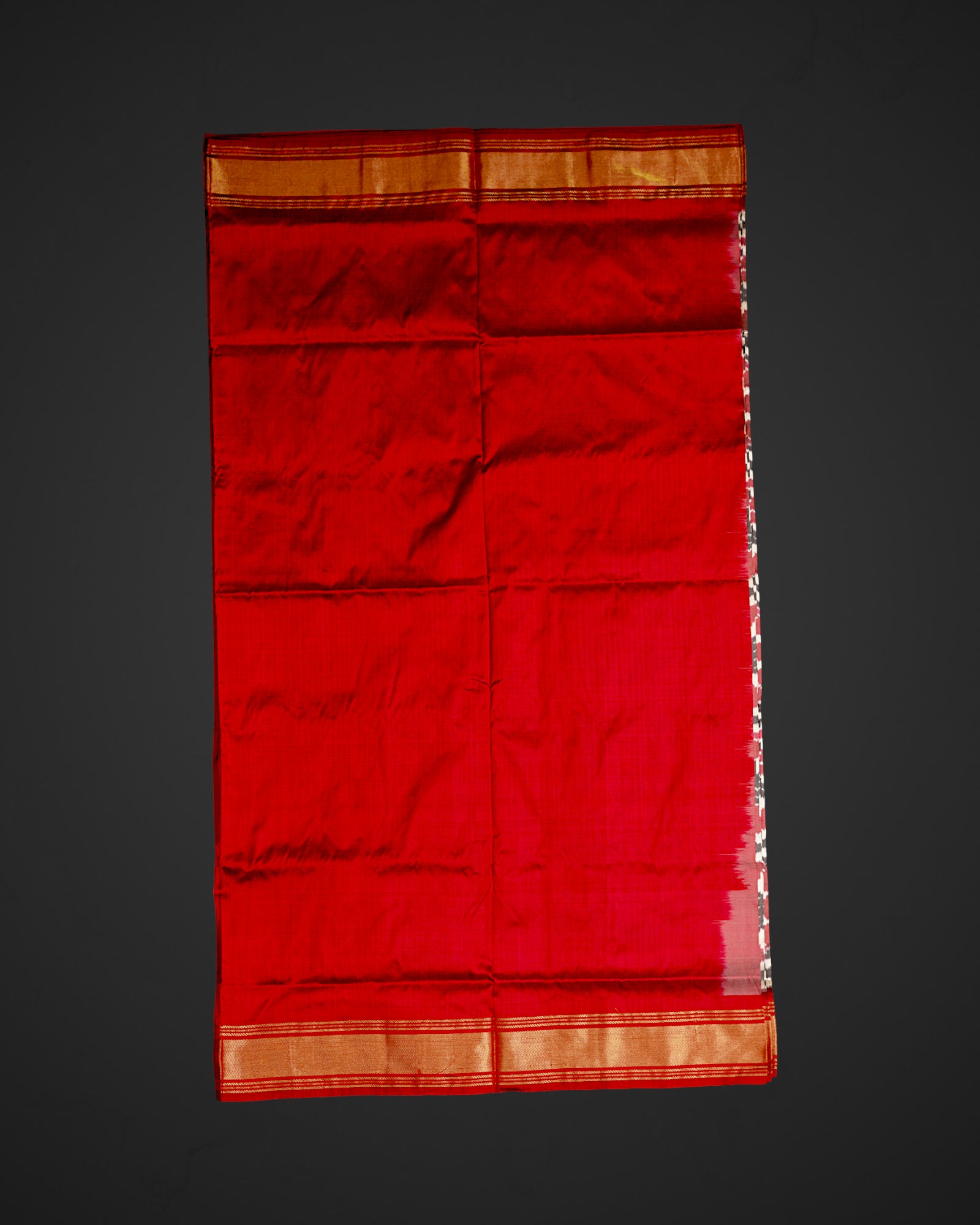 Cream Handwoven Pochampally Silk Saree