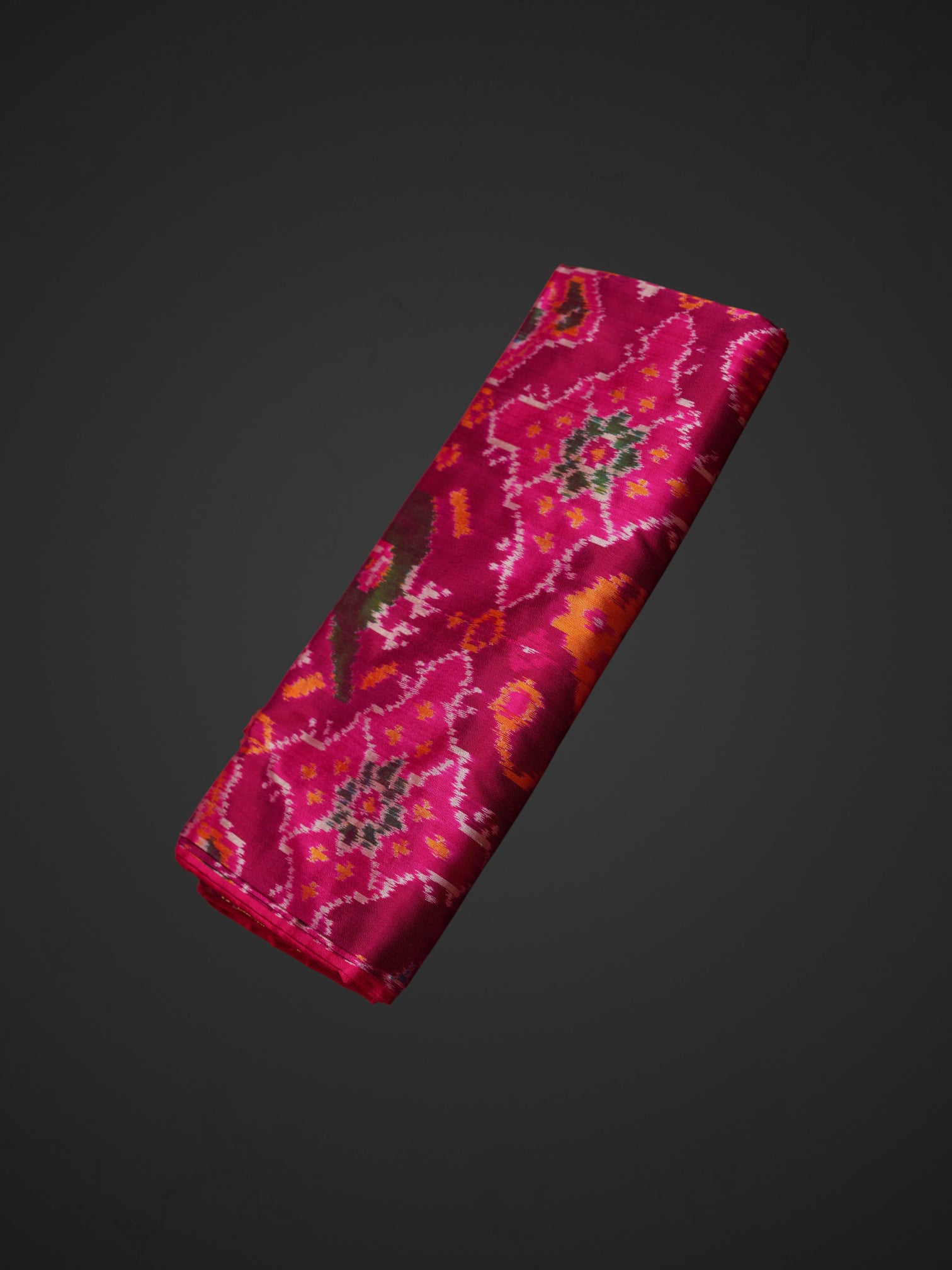Floral Printed Pochampally Silk Saree
