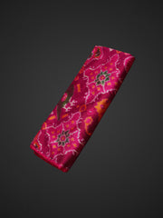 Floral Printed Pochampally Silk Saree