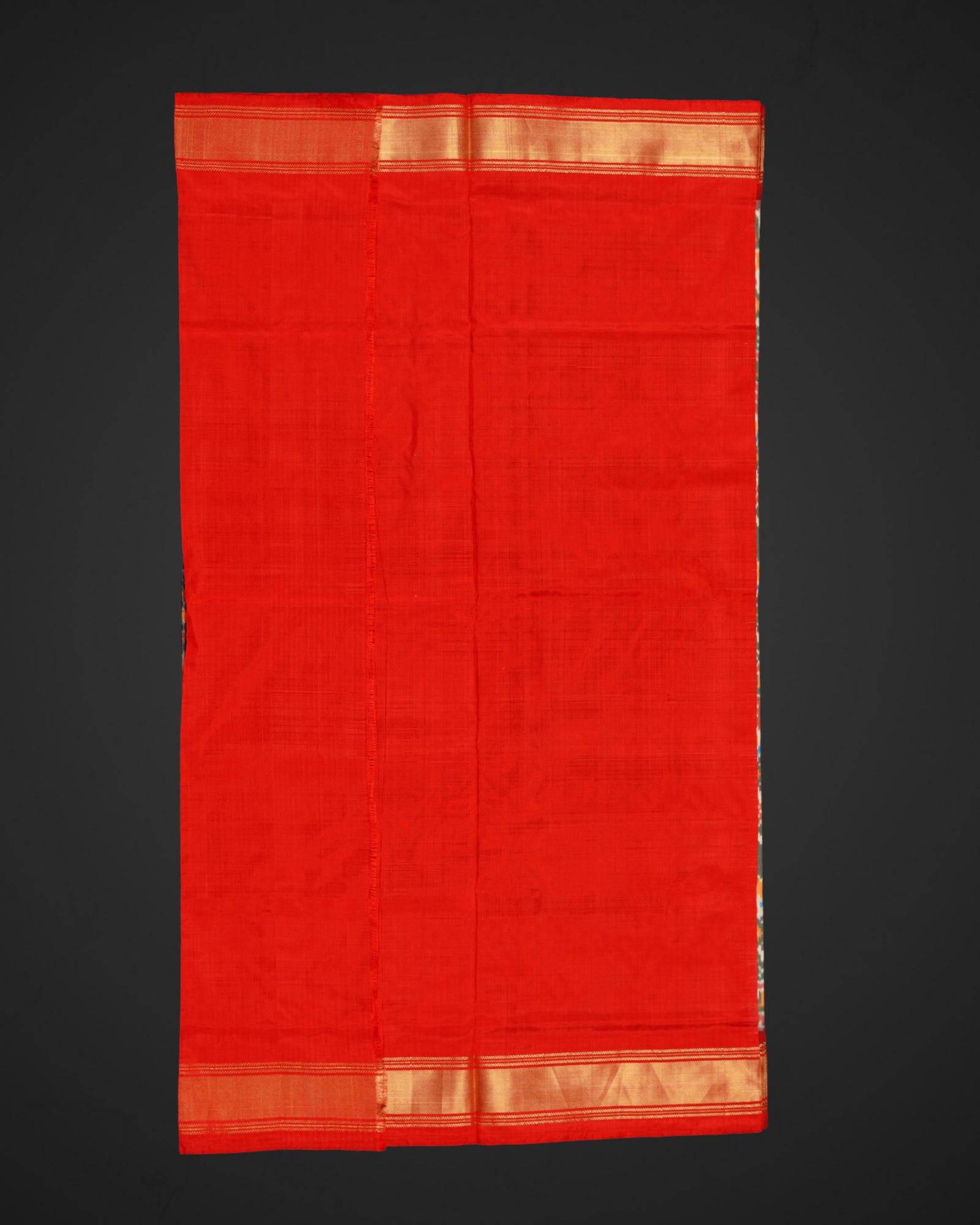 Cream Motif Pochampally Silk Weave Saree