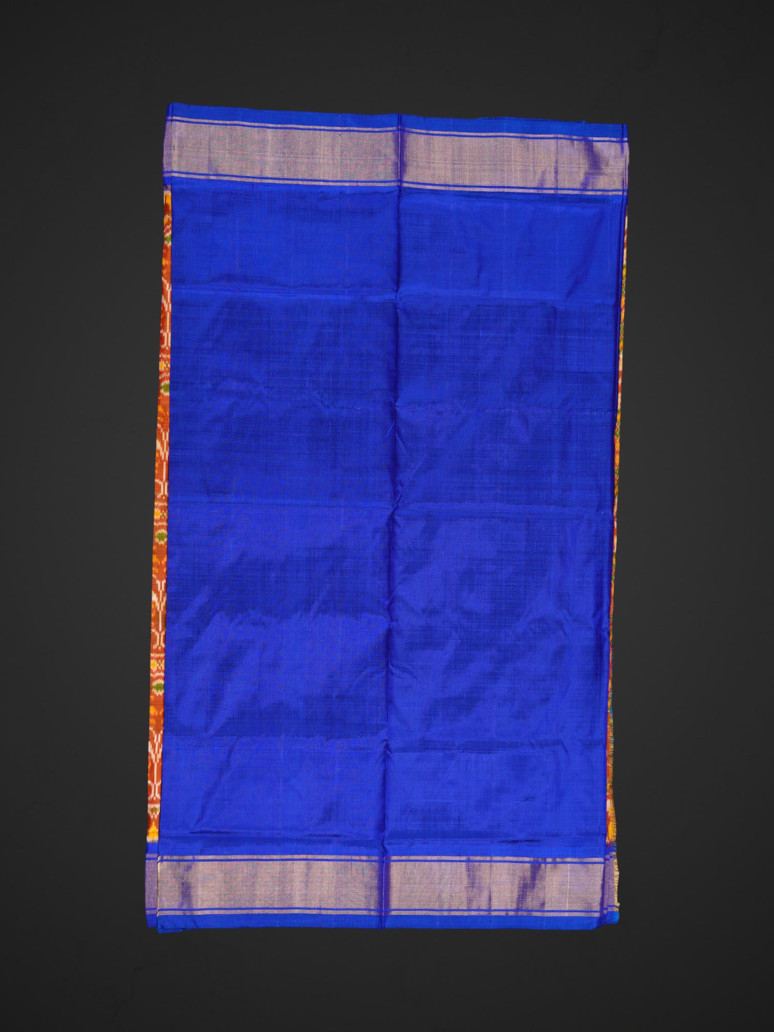 Orange Pochampally Silk Ikat Saree