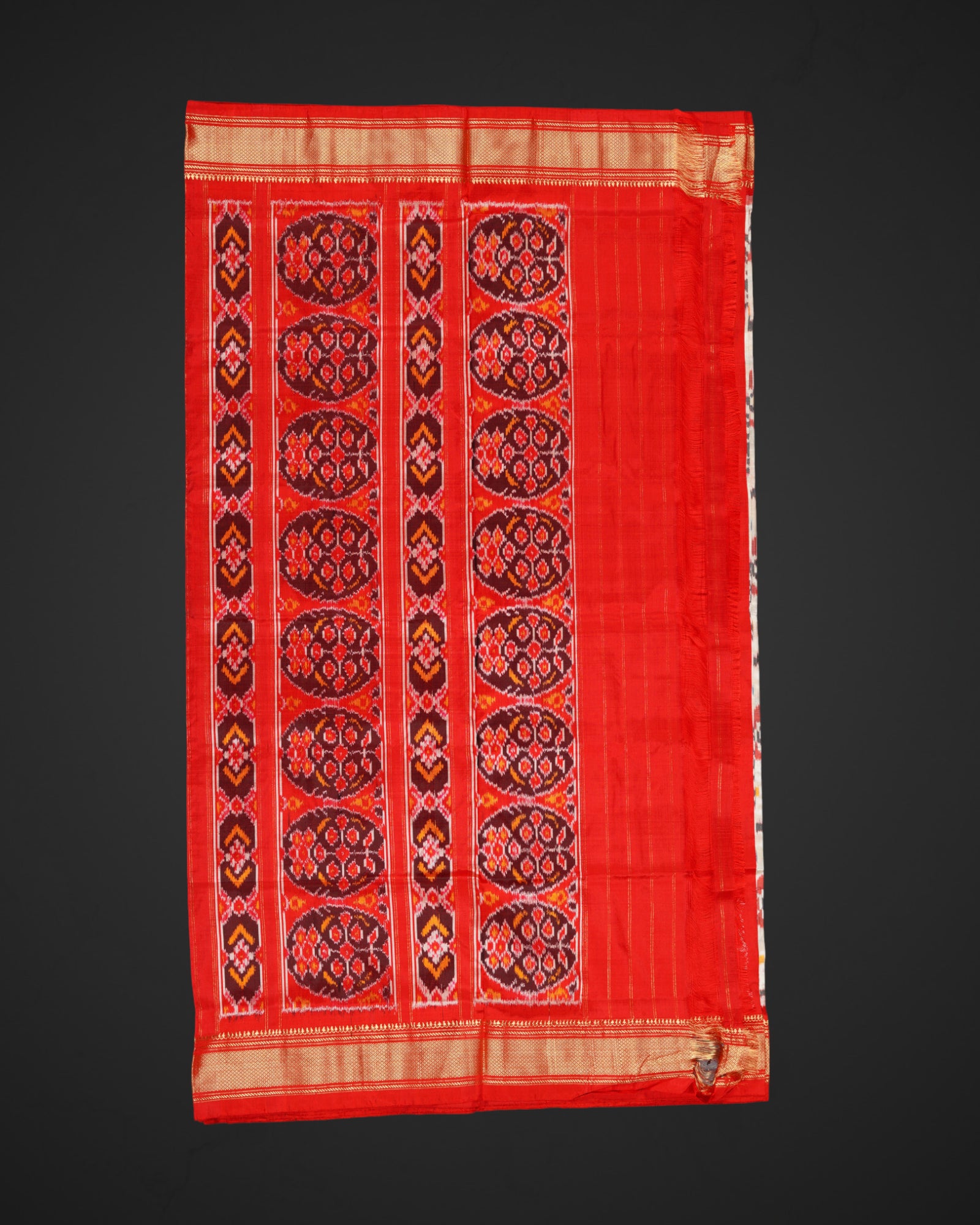 Vibrant Pochampally Silk Ikat Saree