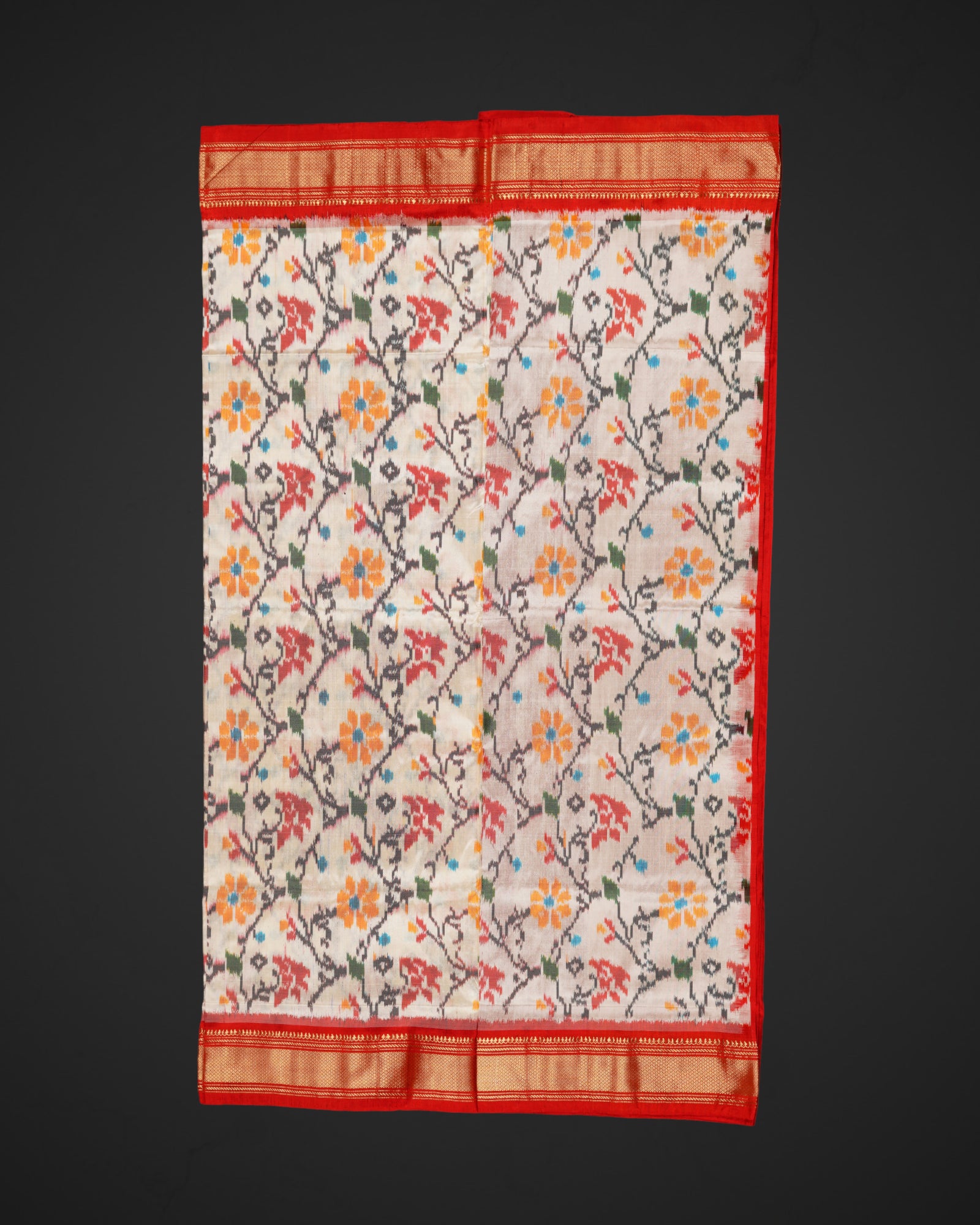 Vibrant Pochampally Silk Ikat Saree