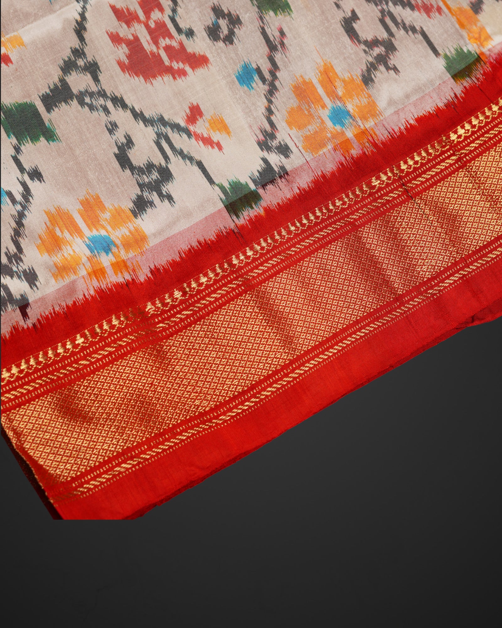 Vibrant Pochampally Silk Ikat Saree