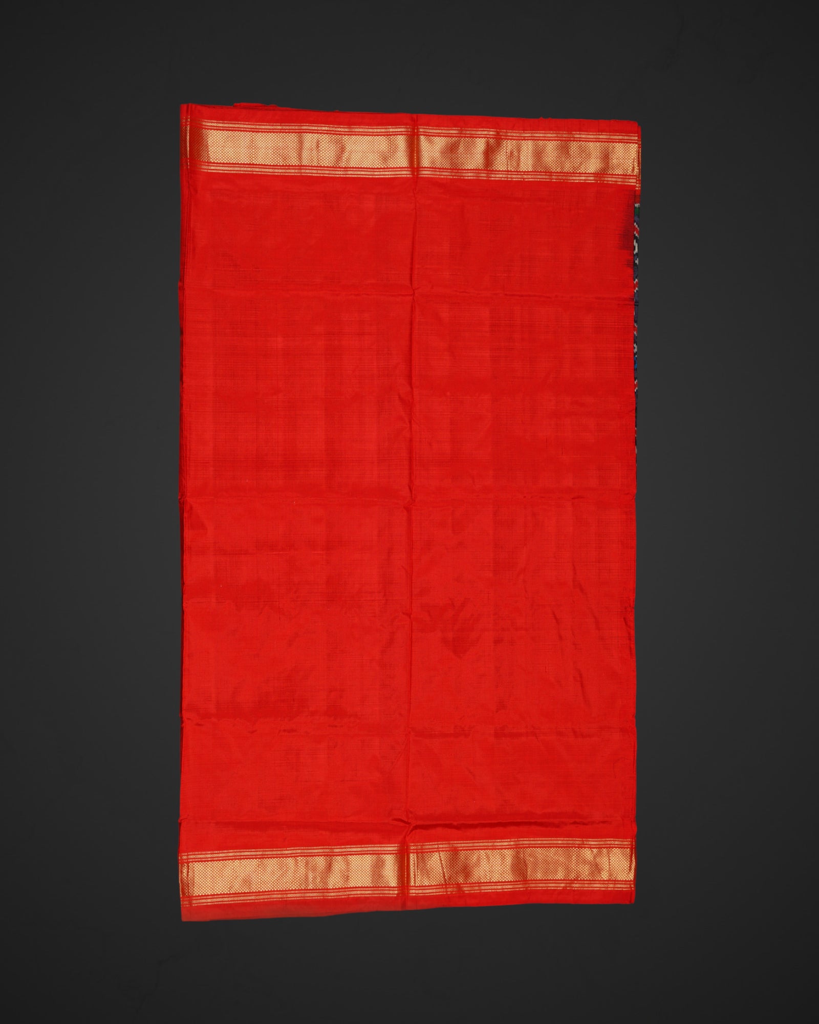 Dark Grey Pochampally Silk Saree