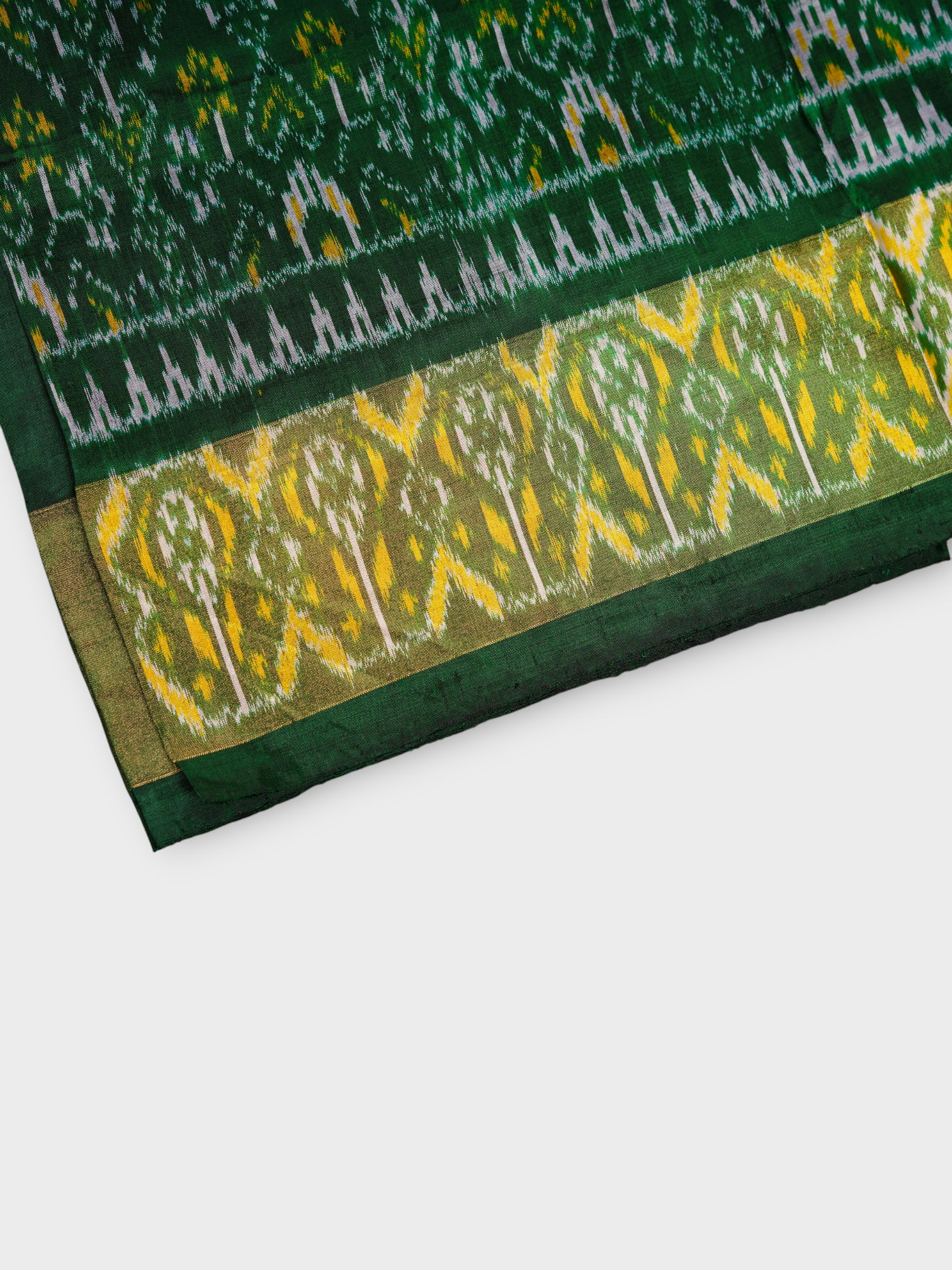 Vibrant Green Pochampally Silk Weave Saree