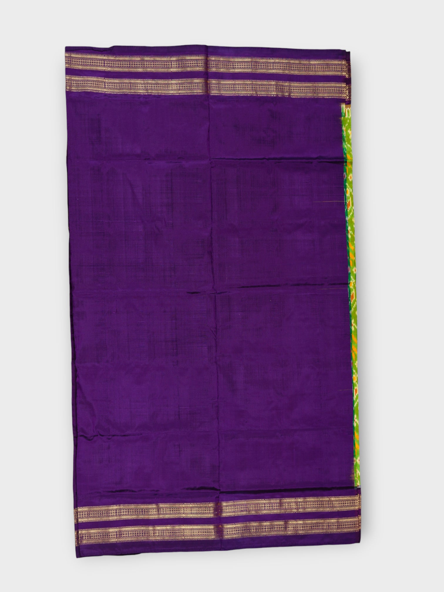 Parrot Green Pochampally Silk Woven Saree