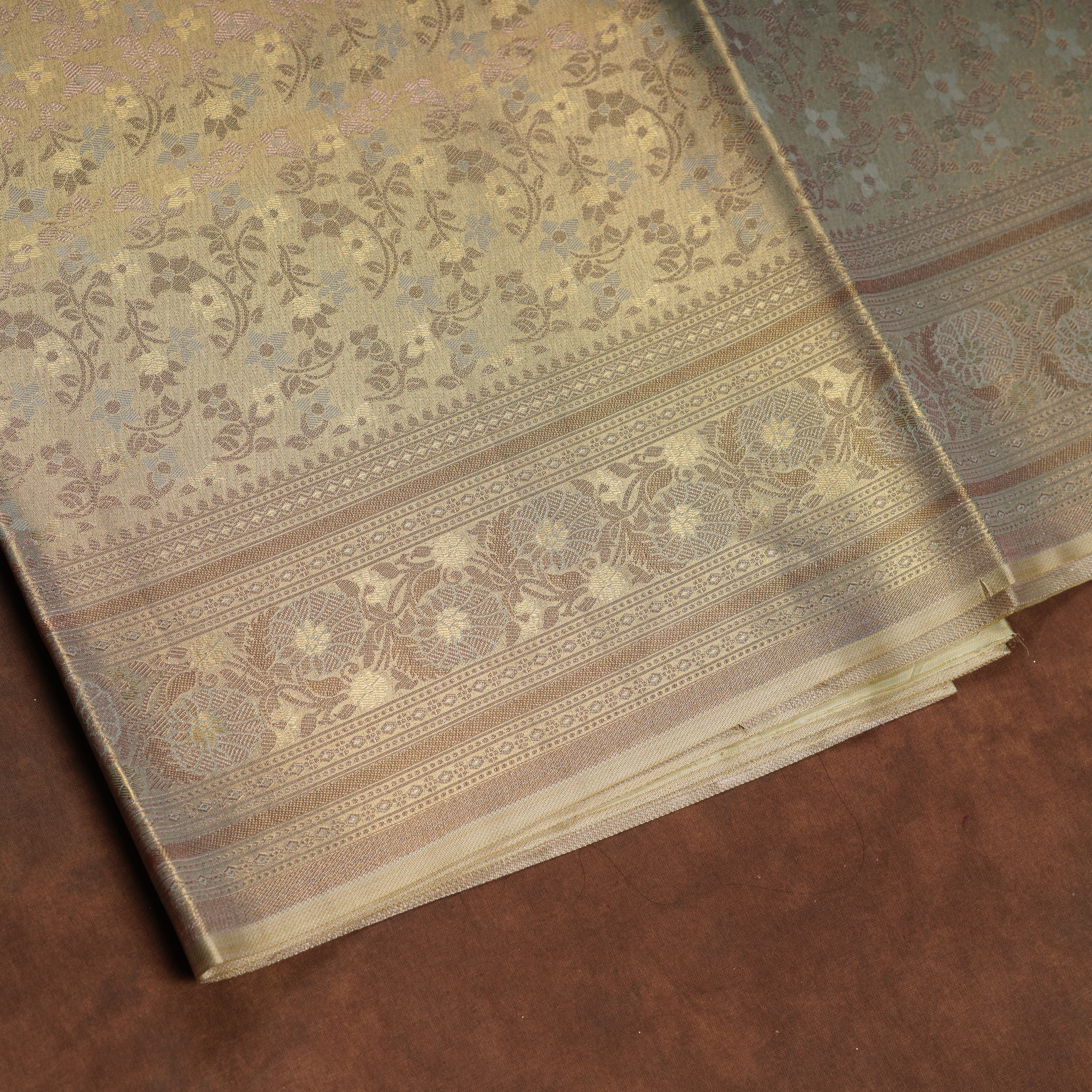 Tissue Silk Saree with Floral Splendor