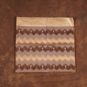 Cream Tie Dye Zigzag Chanderi Saree
