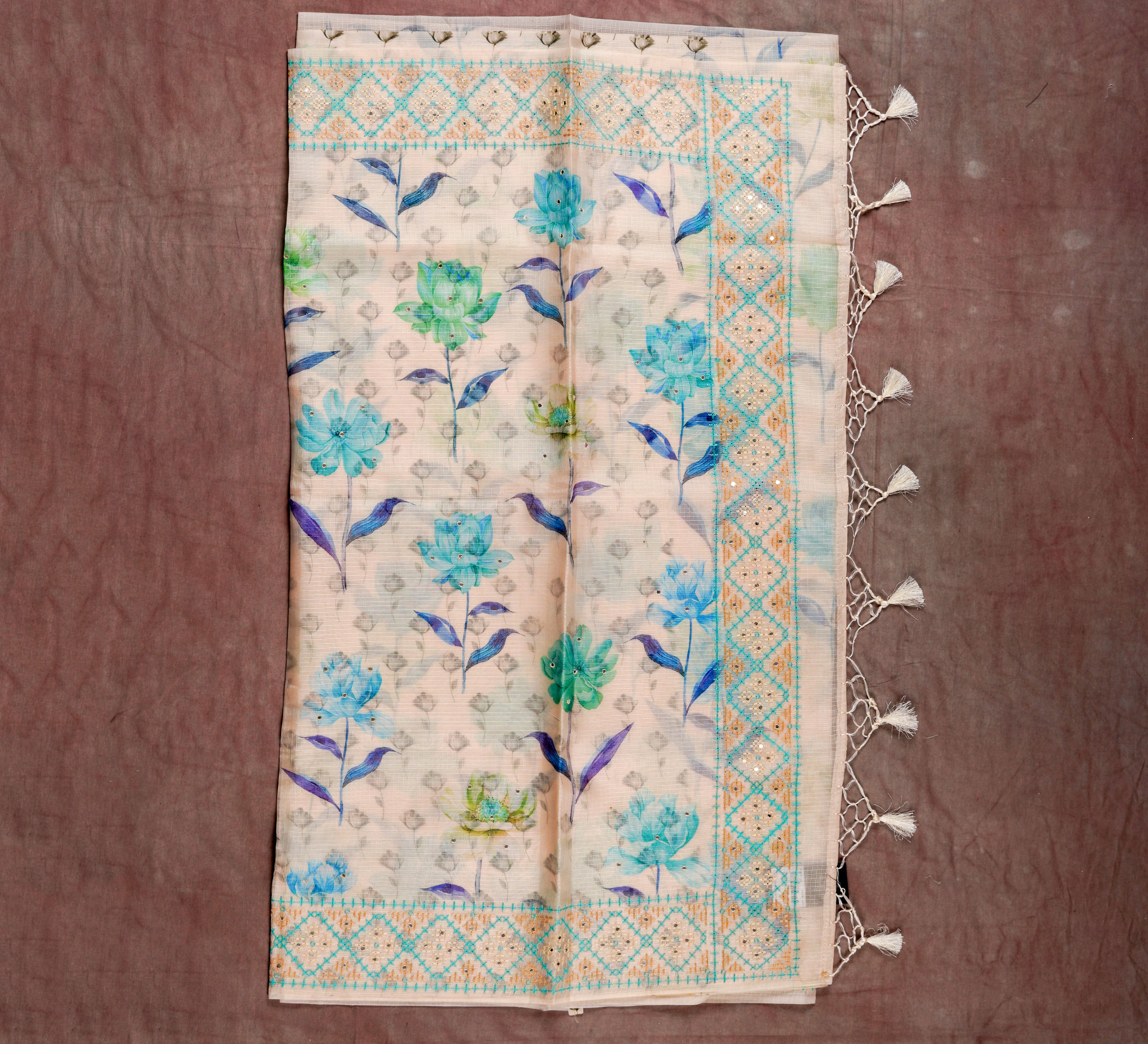 Timeless Off White Kota Silk Saree