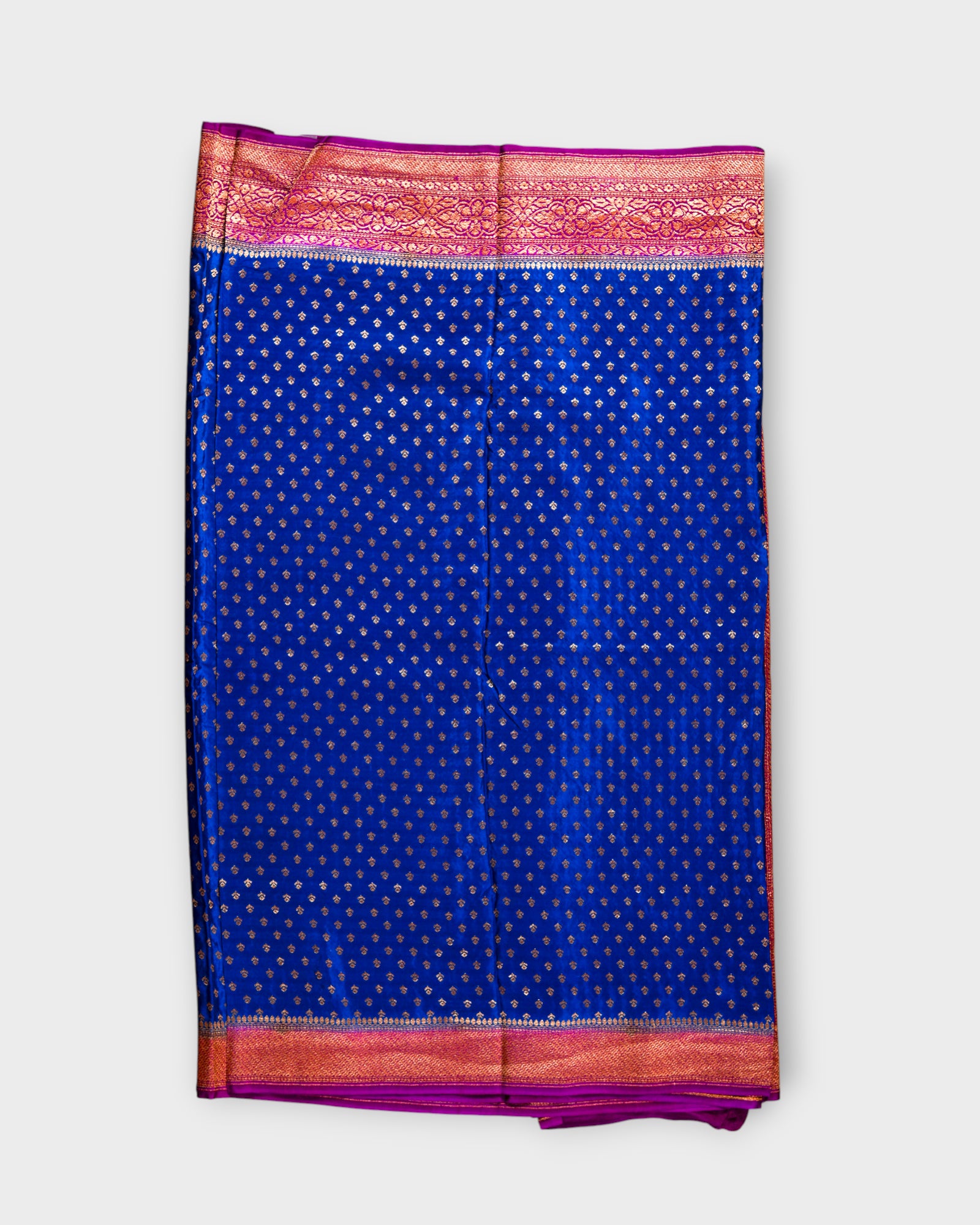 Peacock Blue Georgette Zari Woven Saree