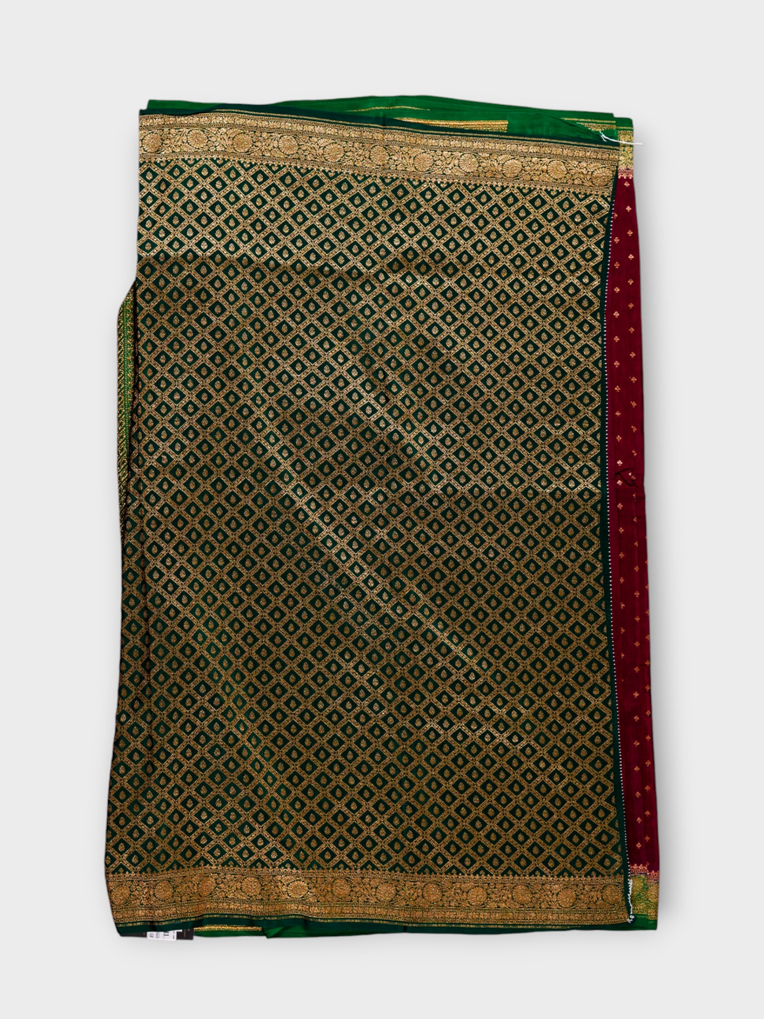 Wine Georgette Banarasi Woven Saree