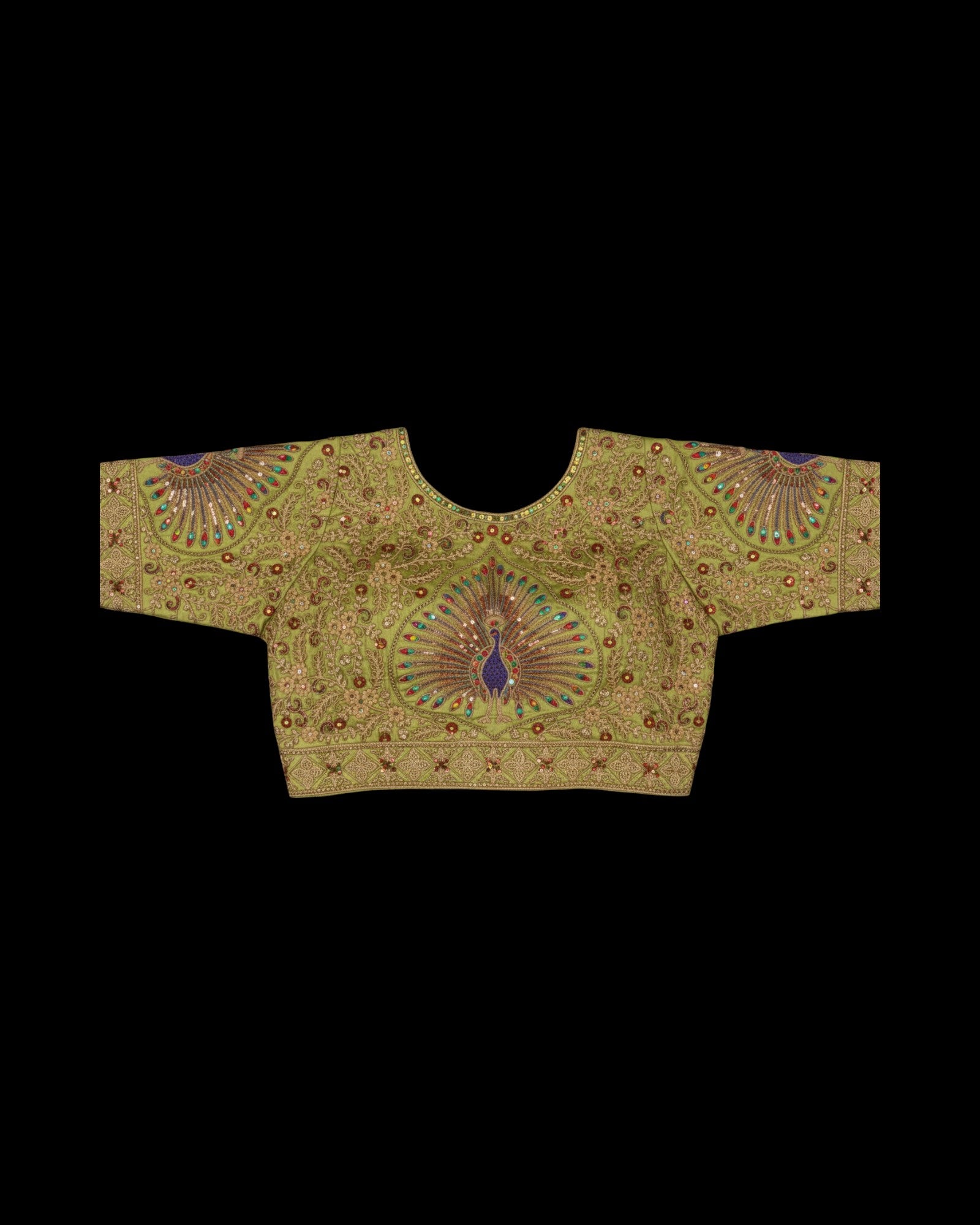 Vichitra Silk V Neck Readymade Blouse