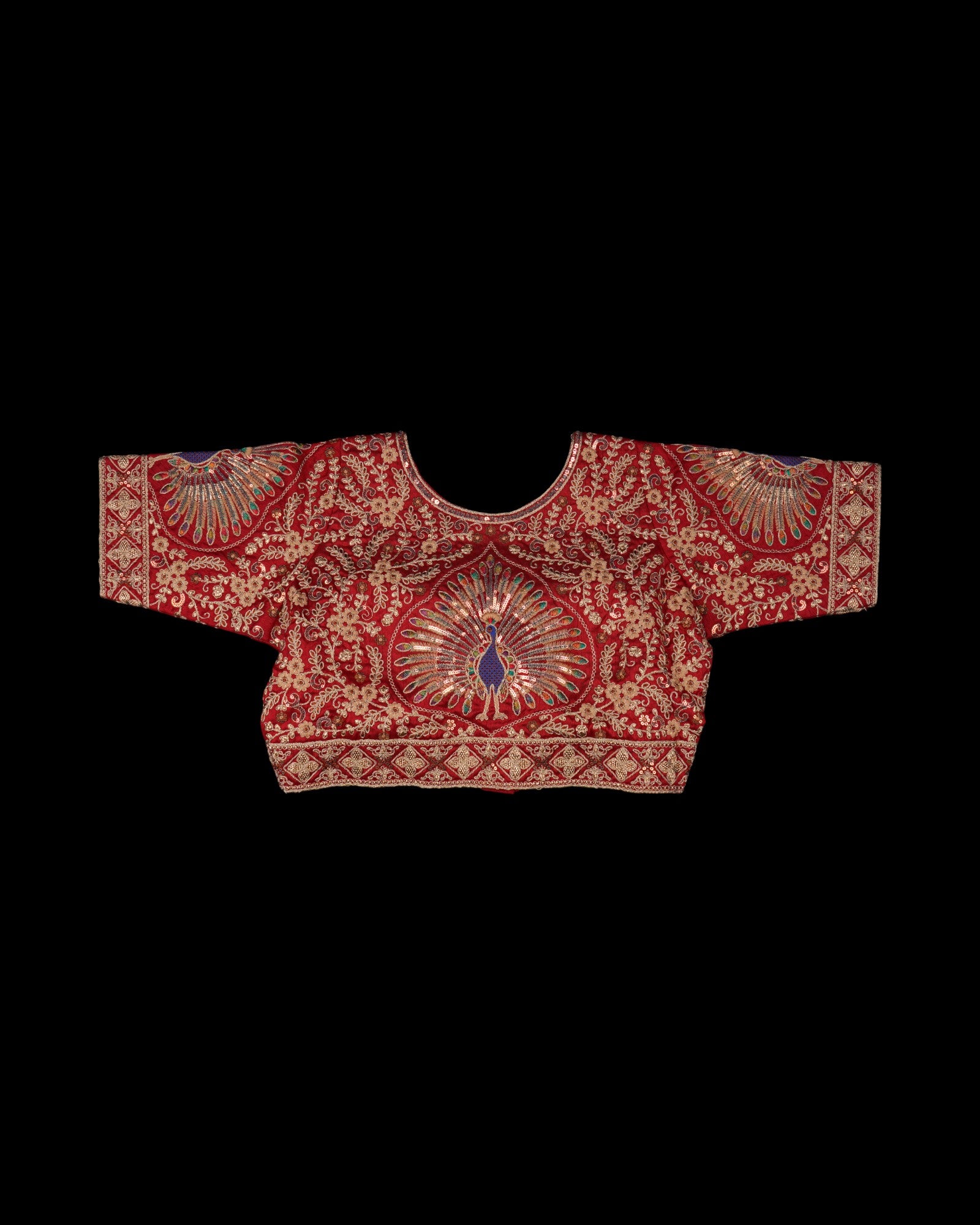 Vichitra Silk V Neck Readymade Blouse