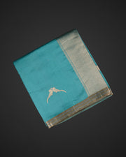 Sky Blue Banarasi Silk Woven Saree