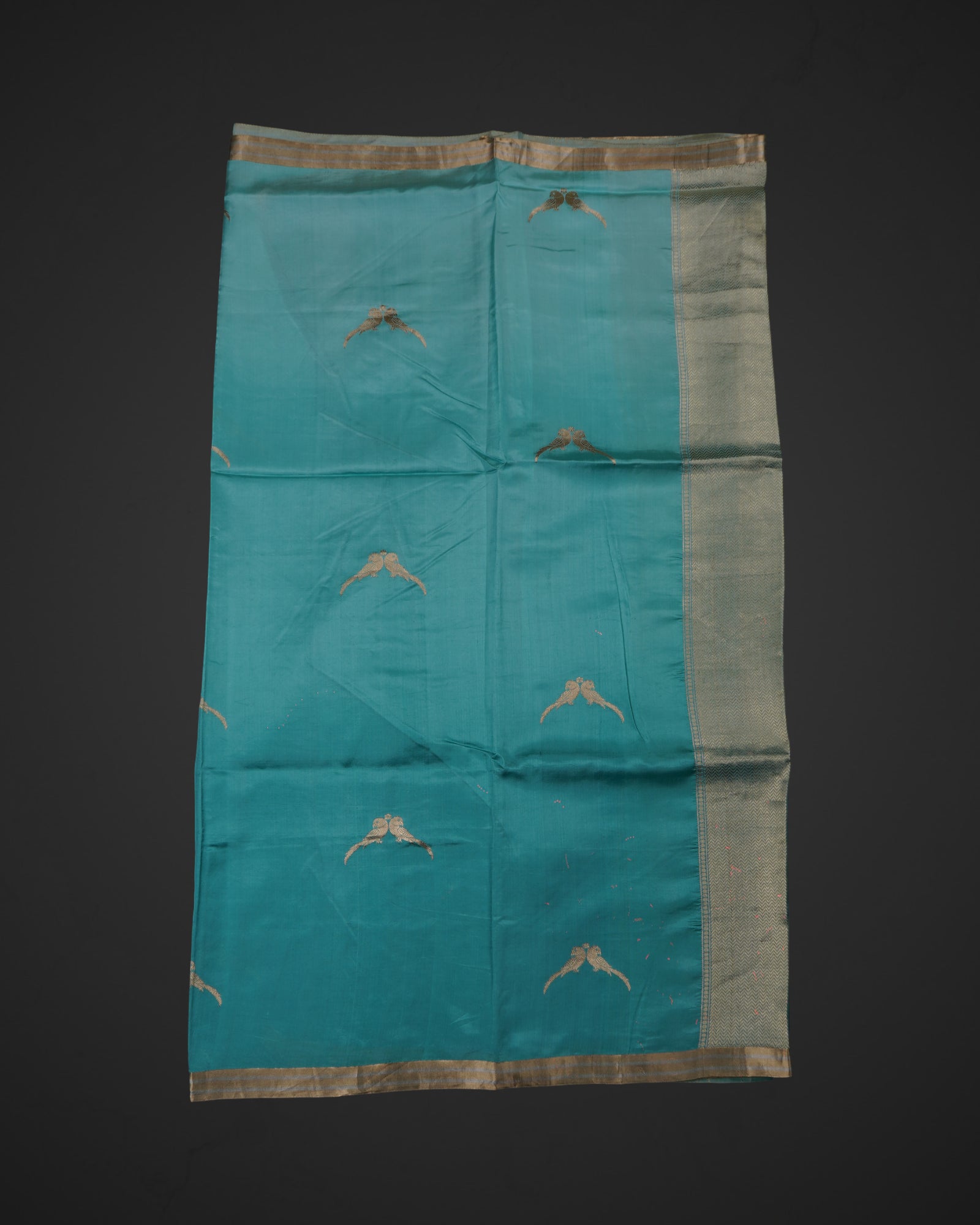 Sky Blue Banarasi Silk Woven Saree