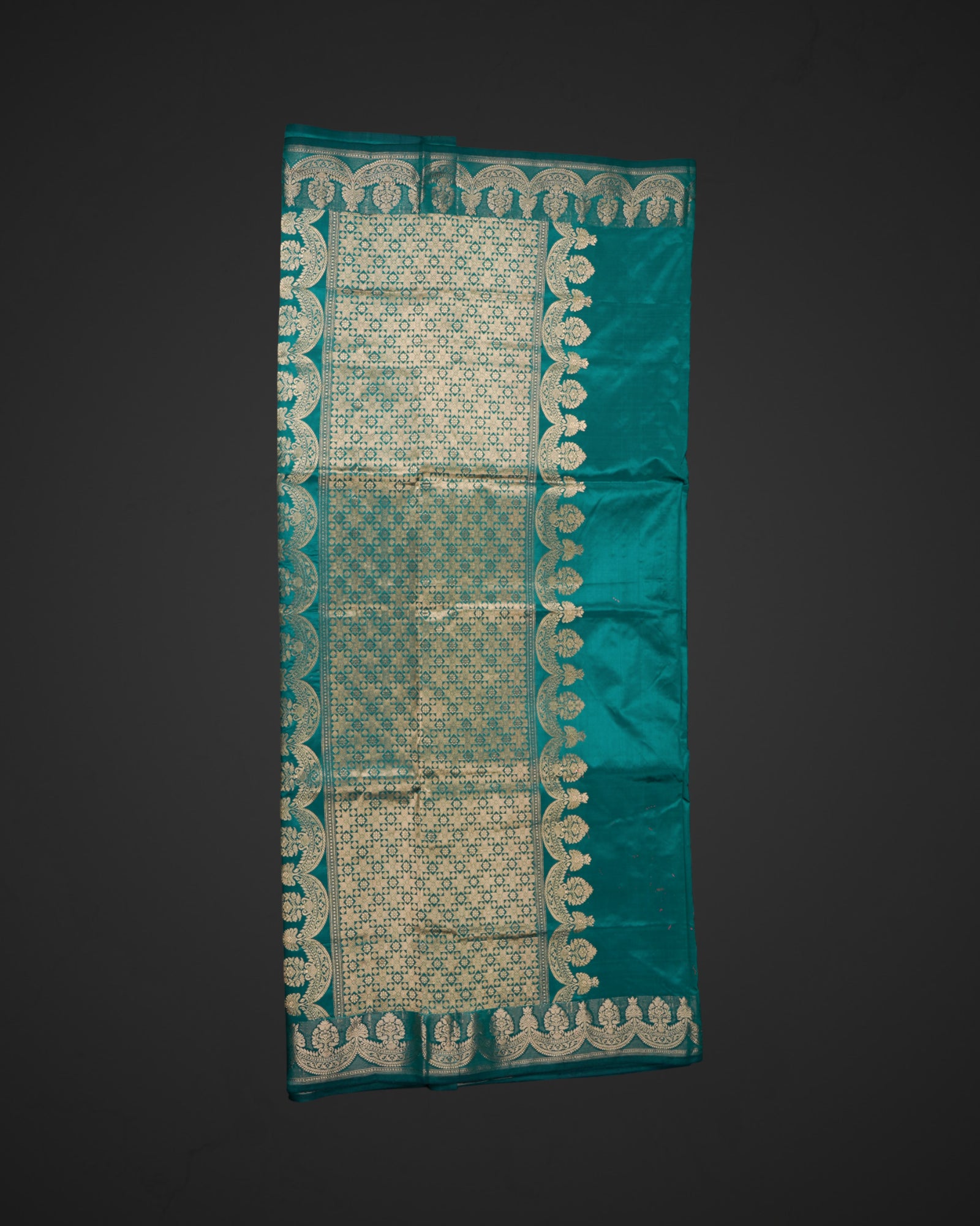 Rama Green Katan Silk Woven Saree