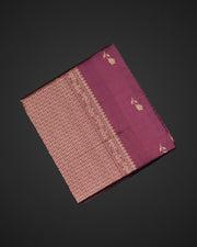 Burgundy Katan Silk Banarasi Saree