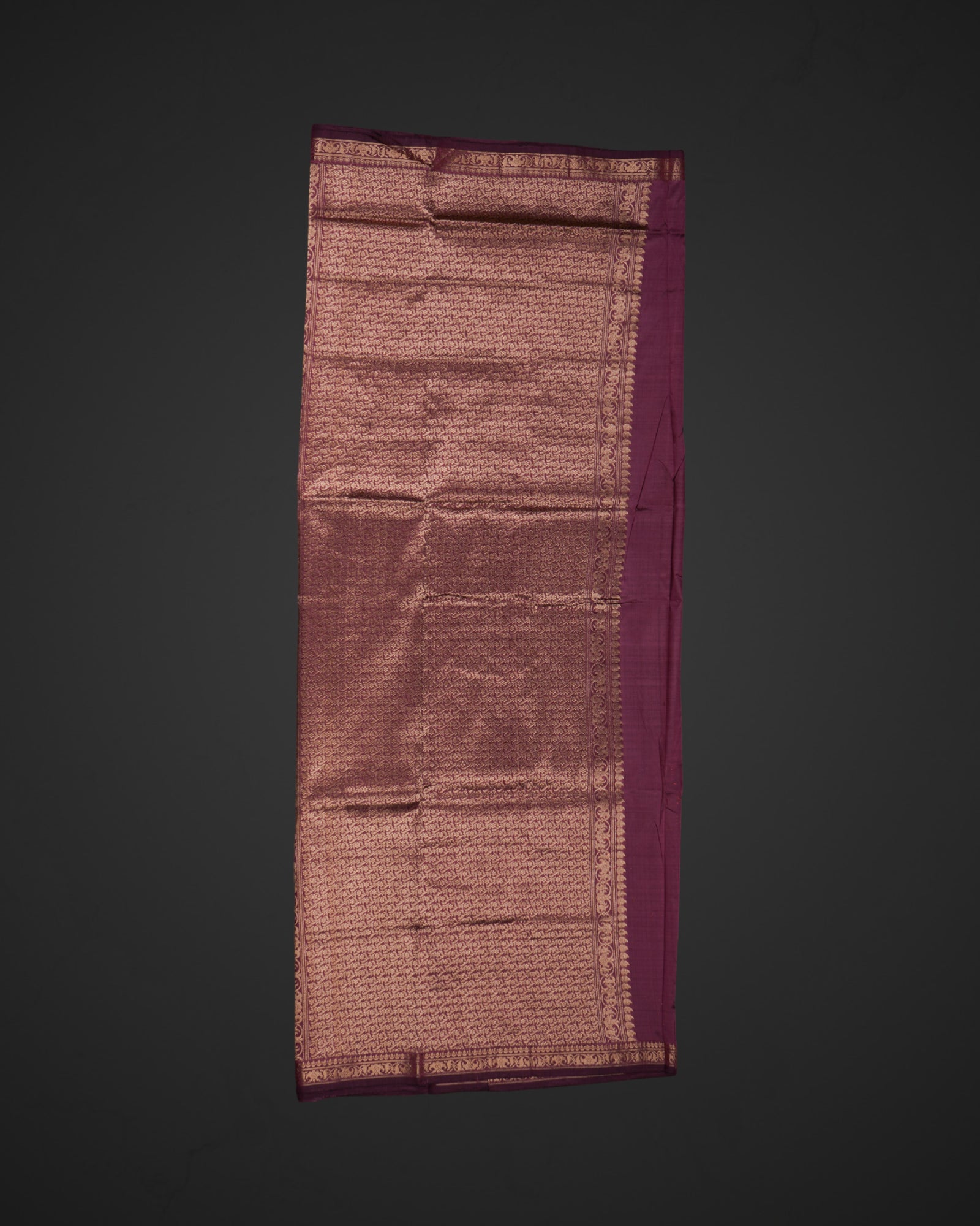 Burgundy Katan Silk Banarasi Saree