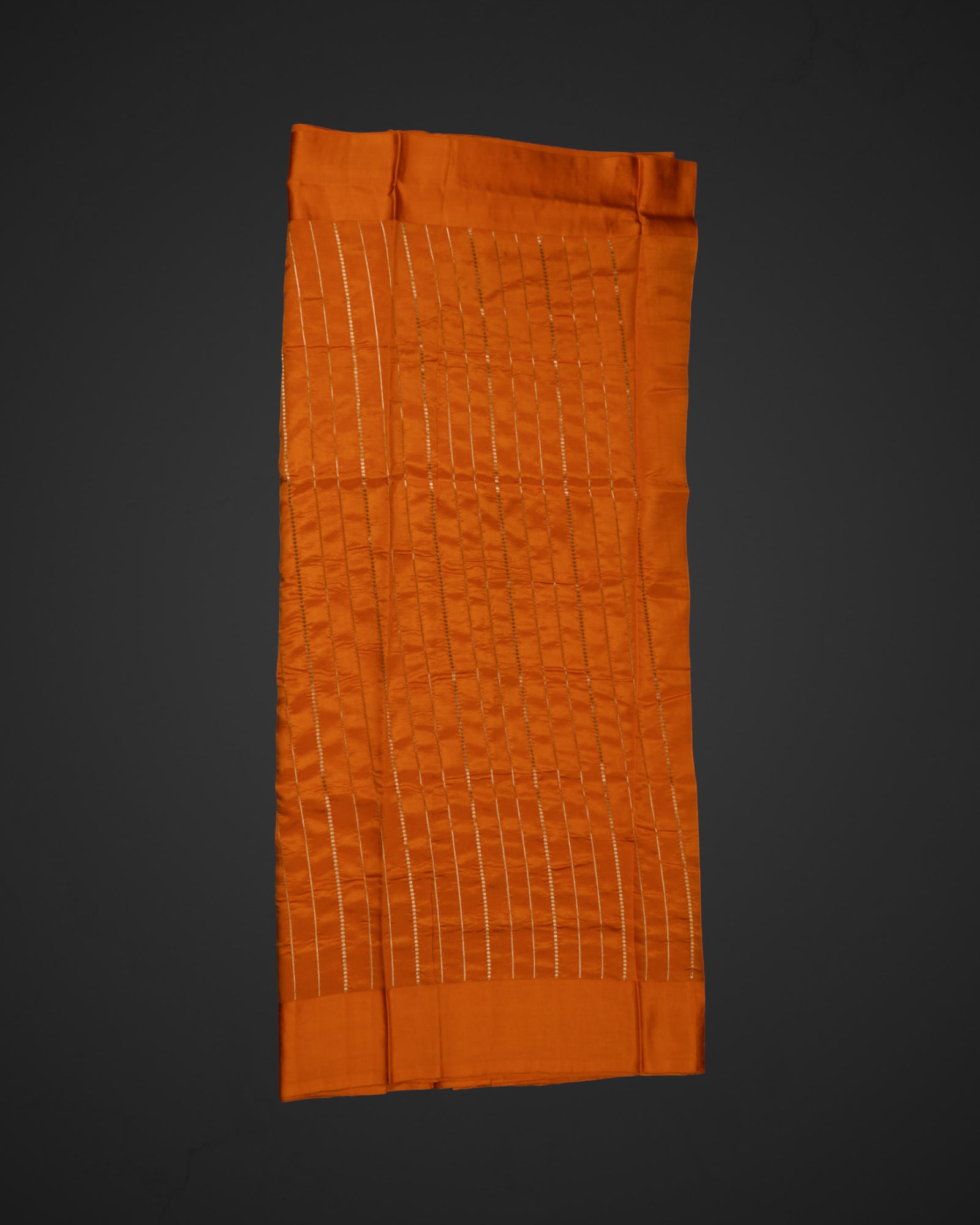 Orange Banaras Katan Silk Woven Saree
