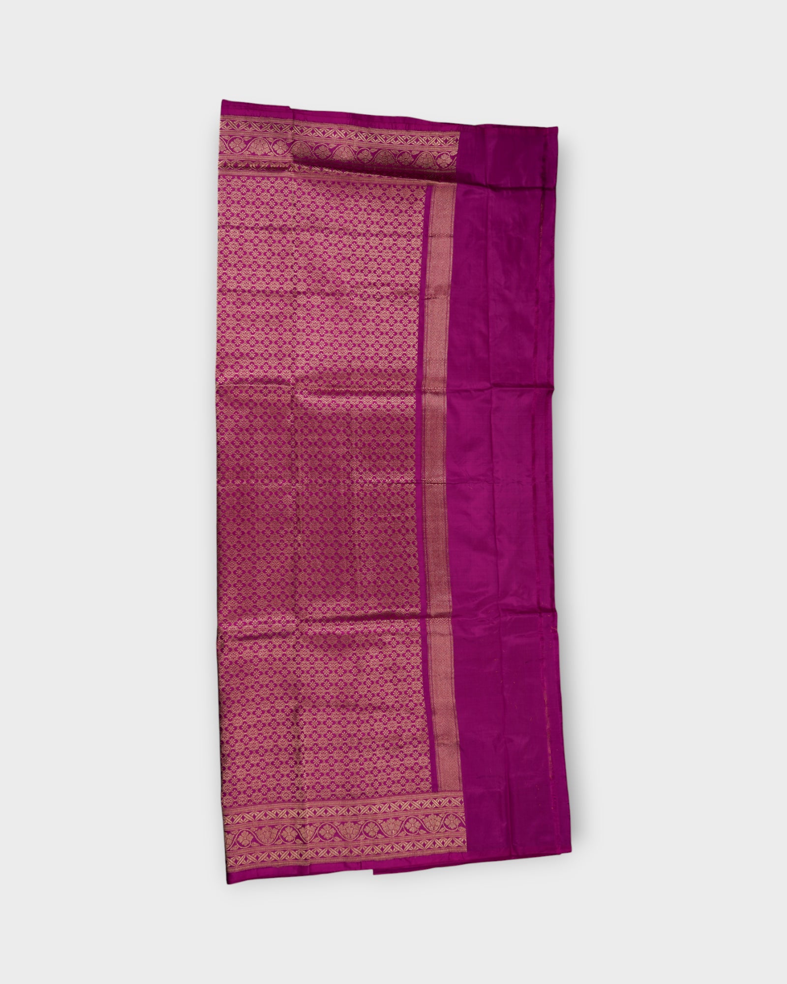 Magenta Katan Silk Banarasi Saree