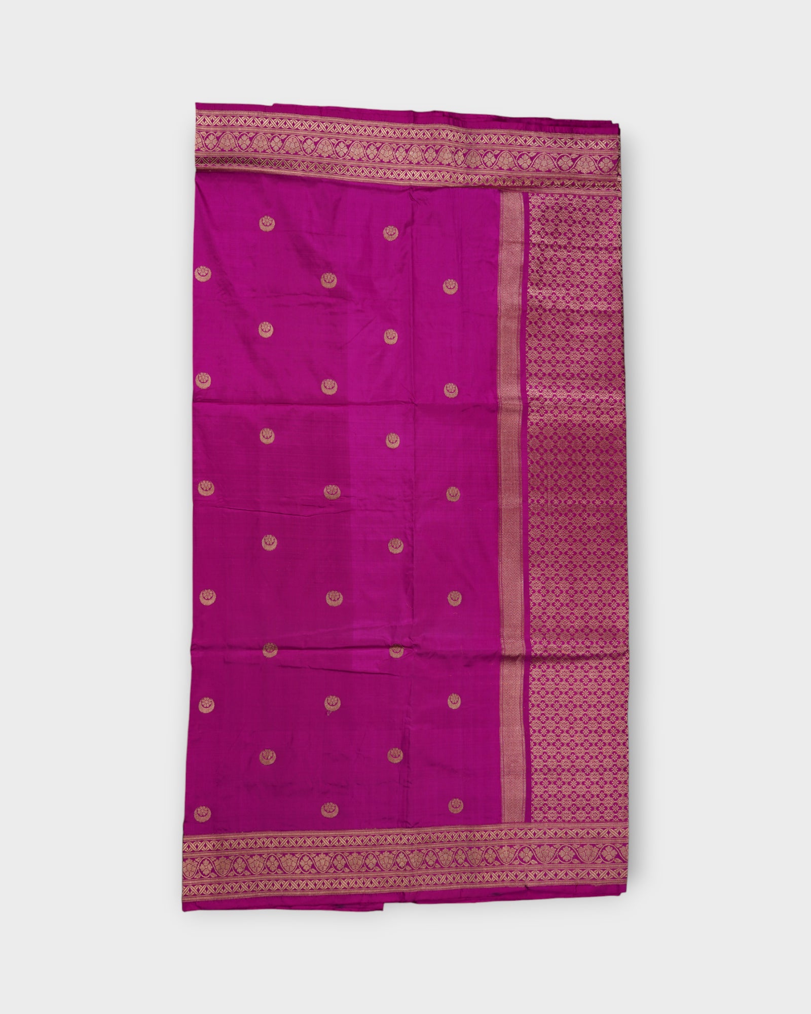 Magenta Katan Silk Banarasi Saree