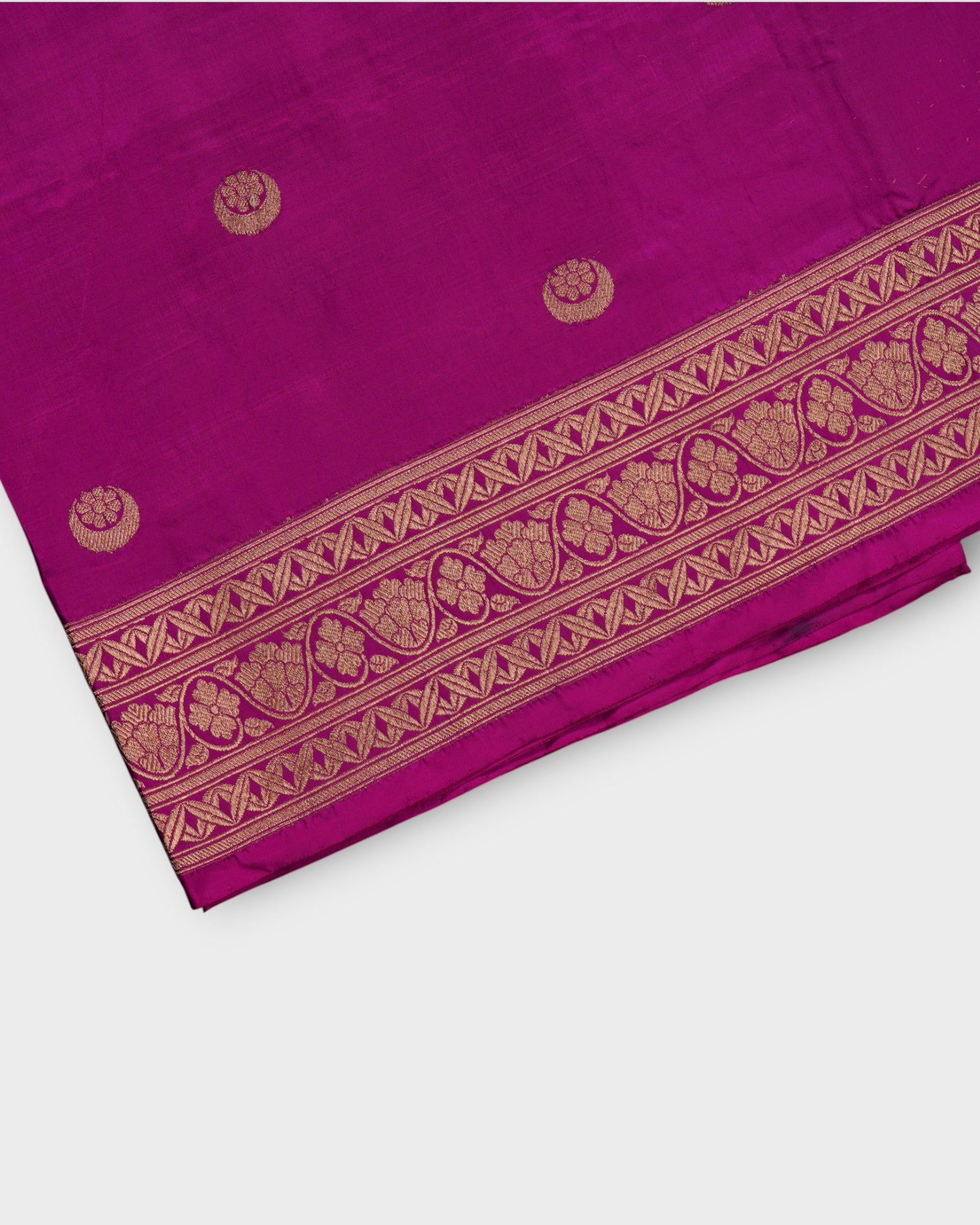 Magenta Katan Silk Banarasi Saree