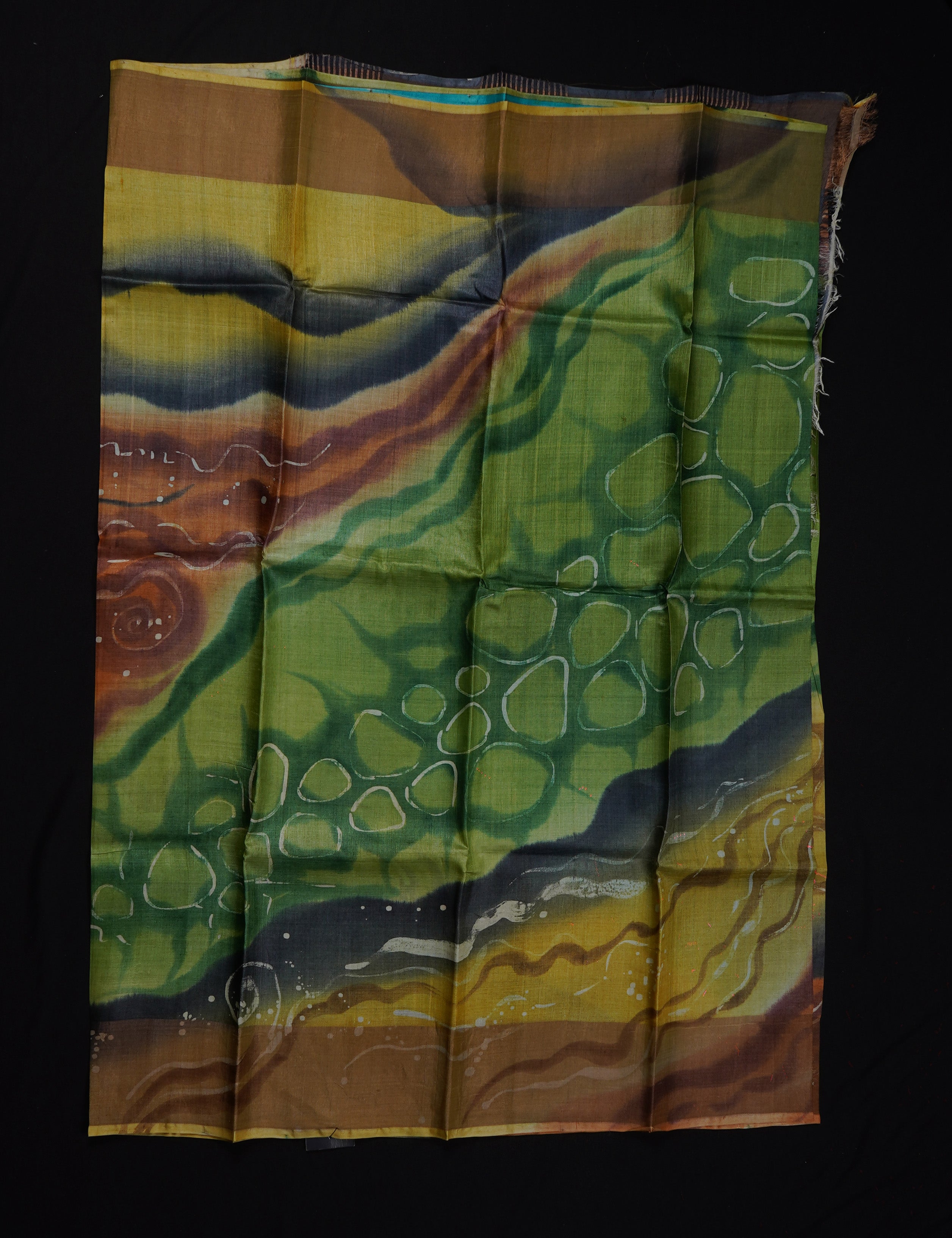 Green Mangalgiri Tussar Silk Saree