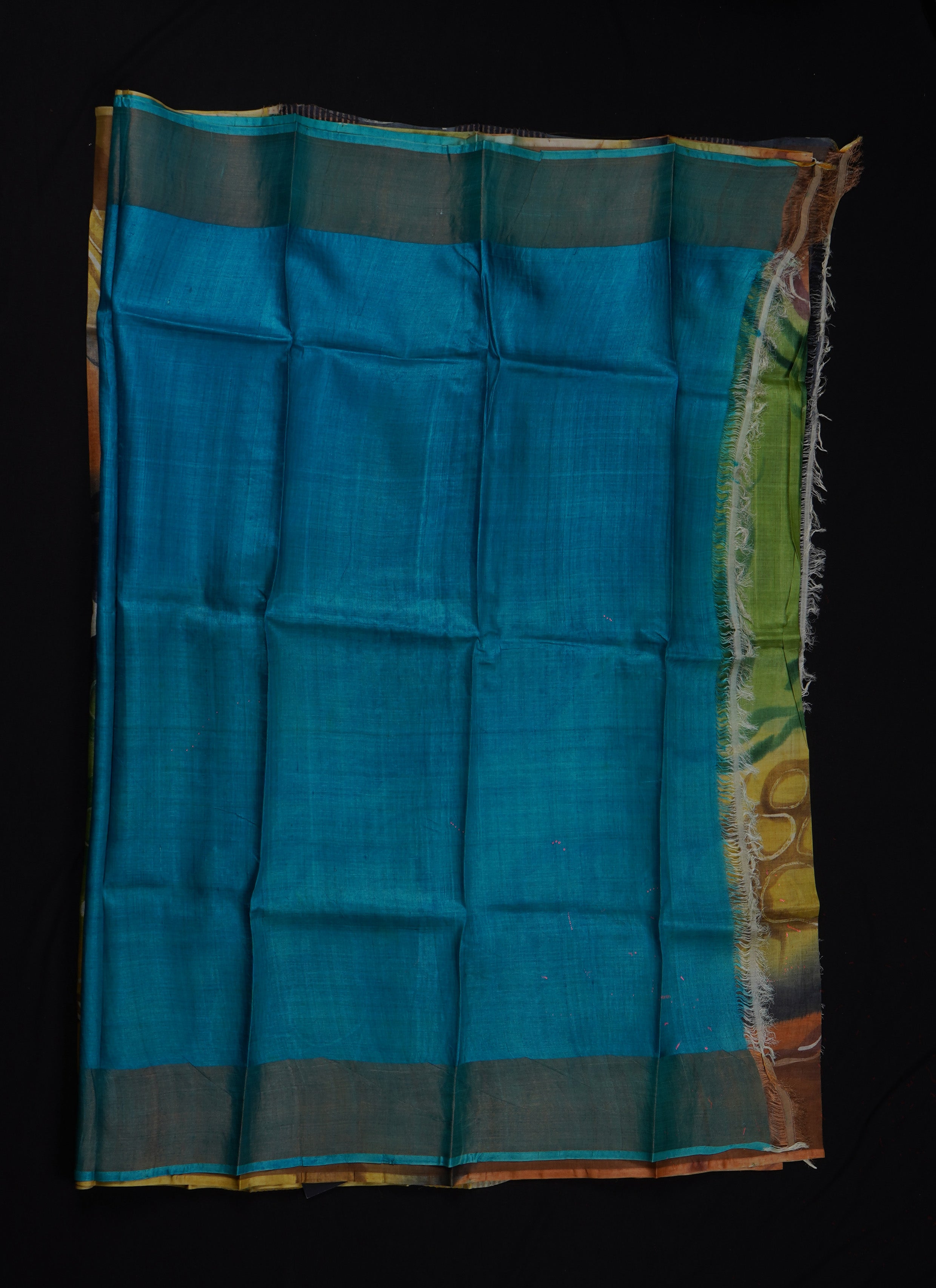 Green Mangalgiri Tussar Silk Saree