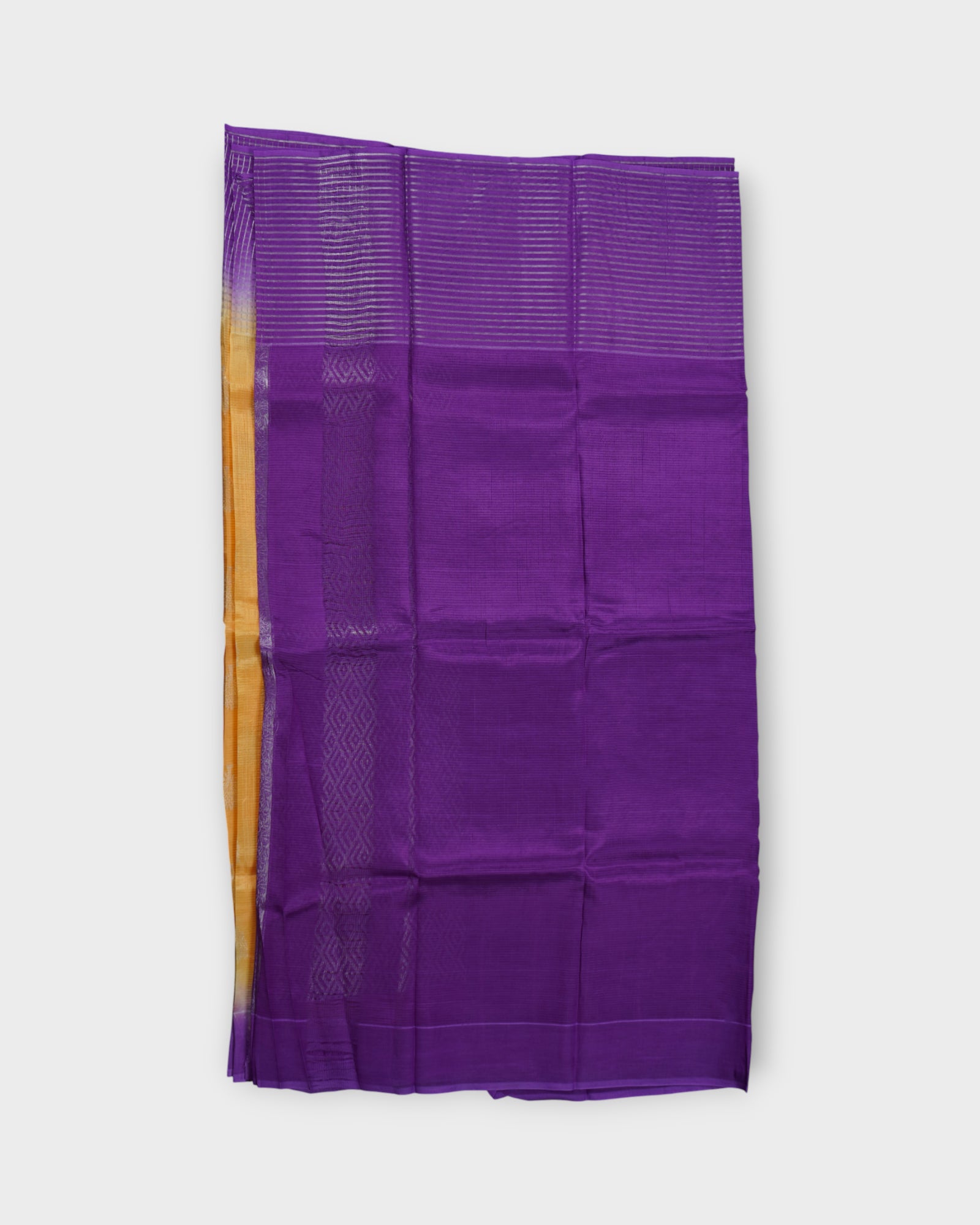 Mangalgiri Silk Saree Silver Zari Blossoms