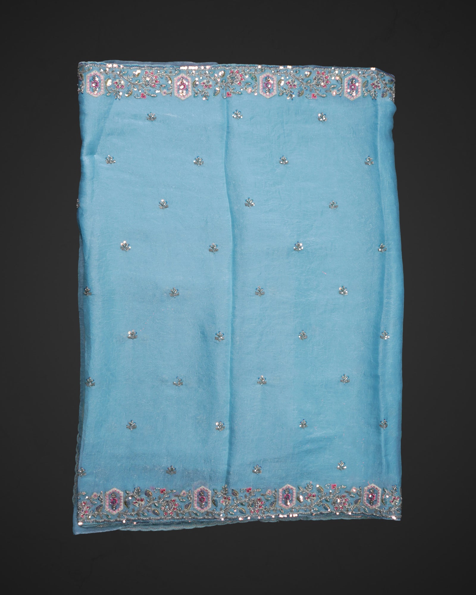 Blue Fendy Silk Saree A Celebration of Tradition