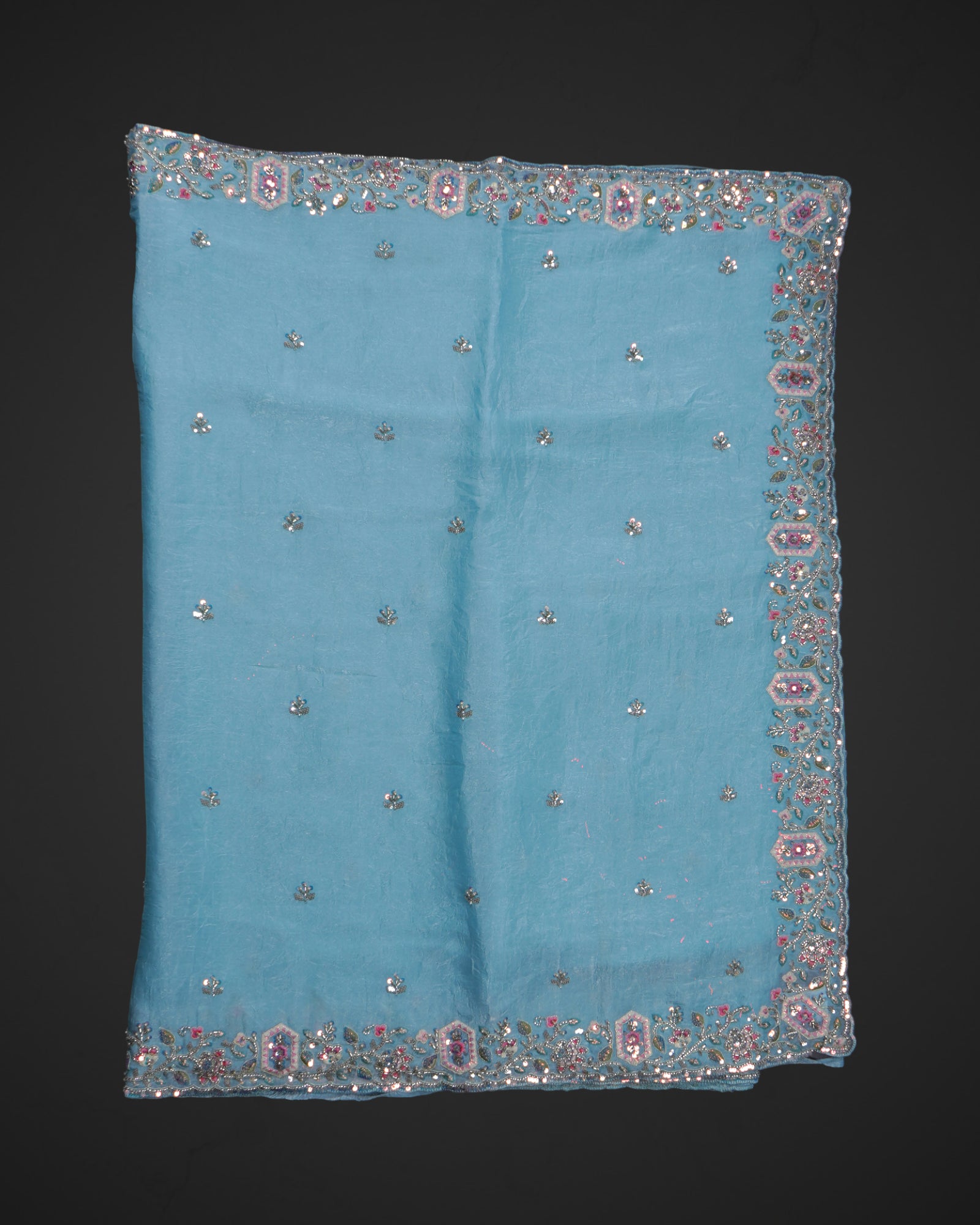 Blue Fendy Silk Saree A Celebration of Tradition
