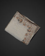 Timeless Off White Silk Jacquard Saree with Jalar