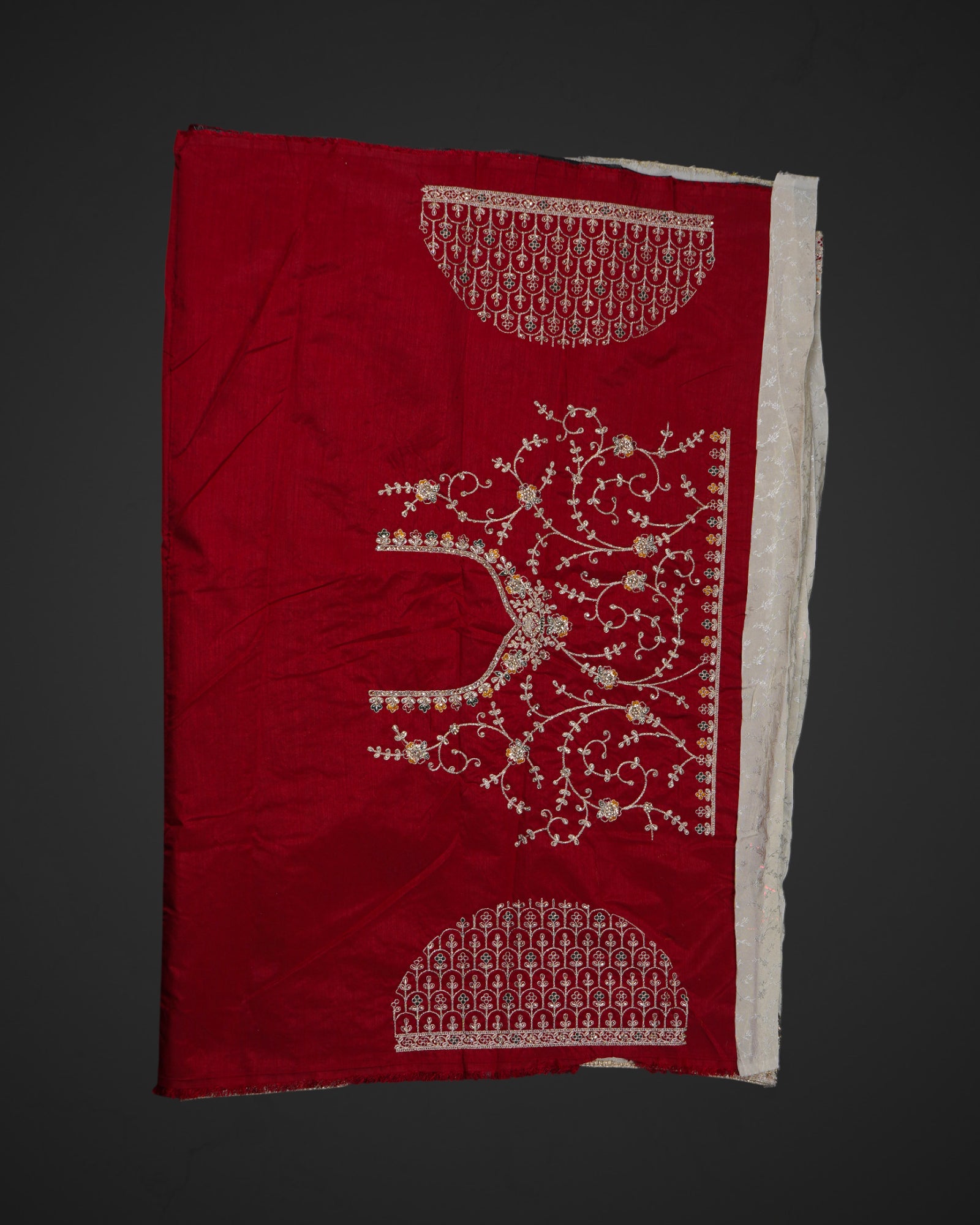 Timeless Off White Silk Jacquard Saree with Jalar