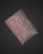 Light Pink Fendy Silk Saree with Embroidered Details