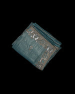 Embrace Timeless Charm in Blue Fendy Silk