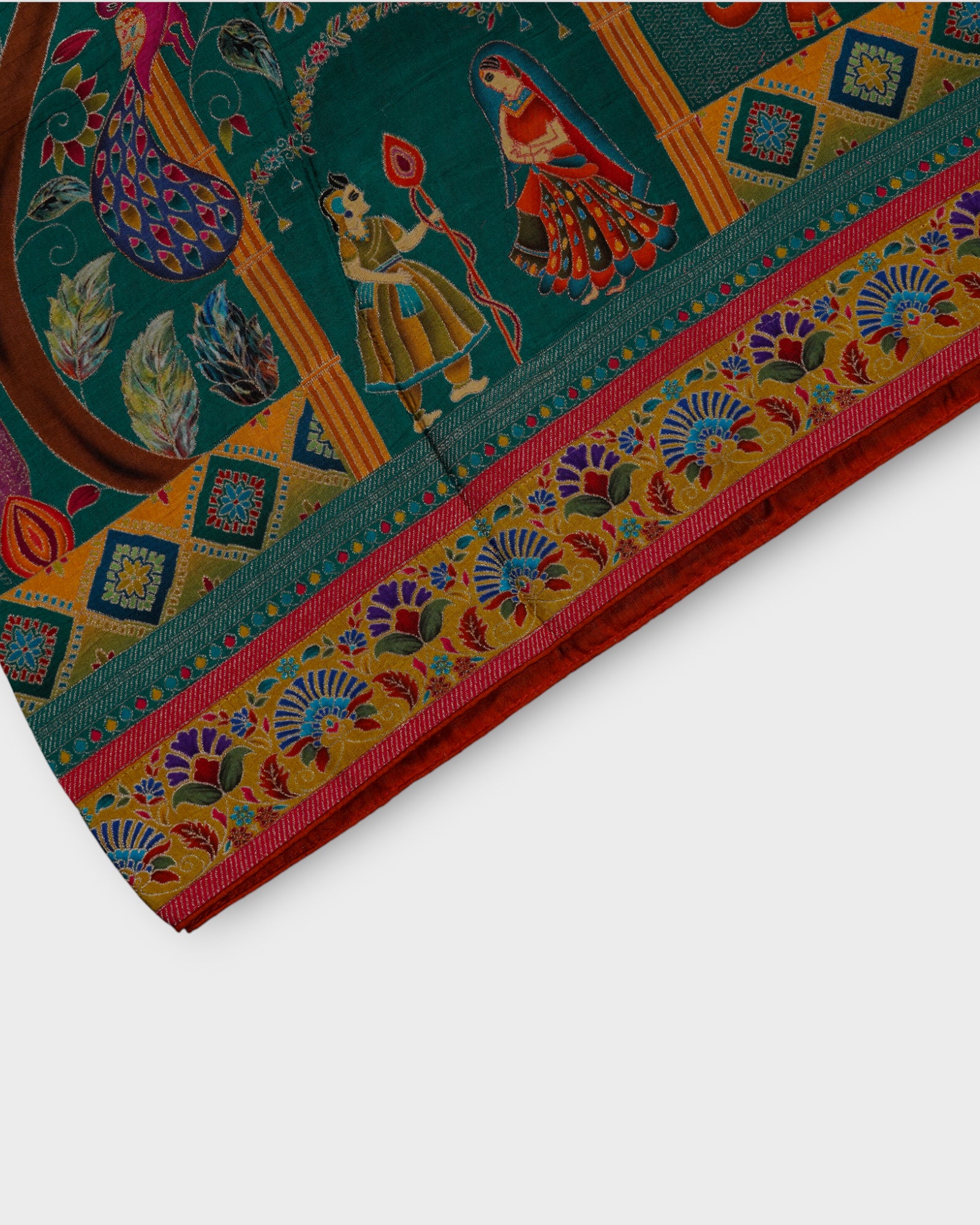 Vibrant Dola Silk Saree Artistry in Brown Hues