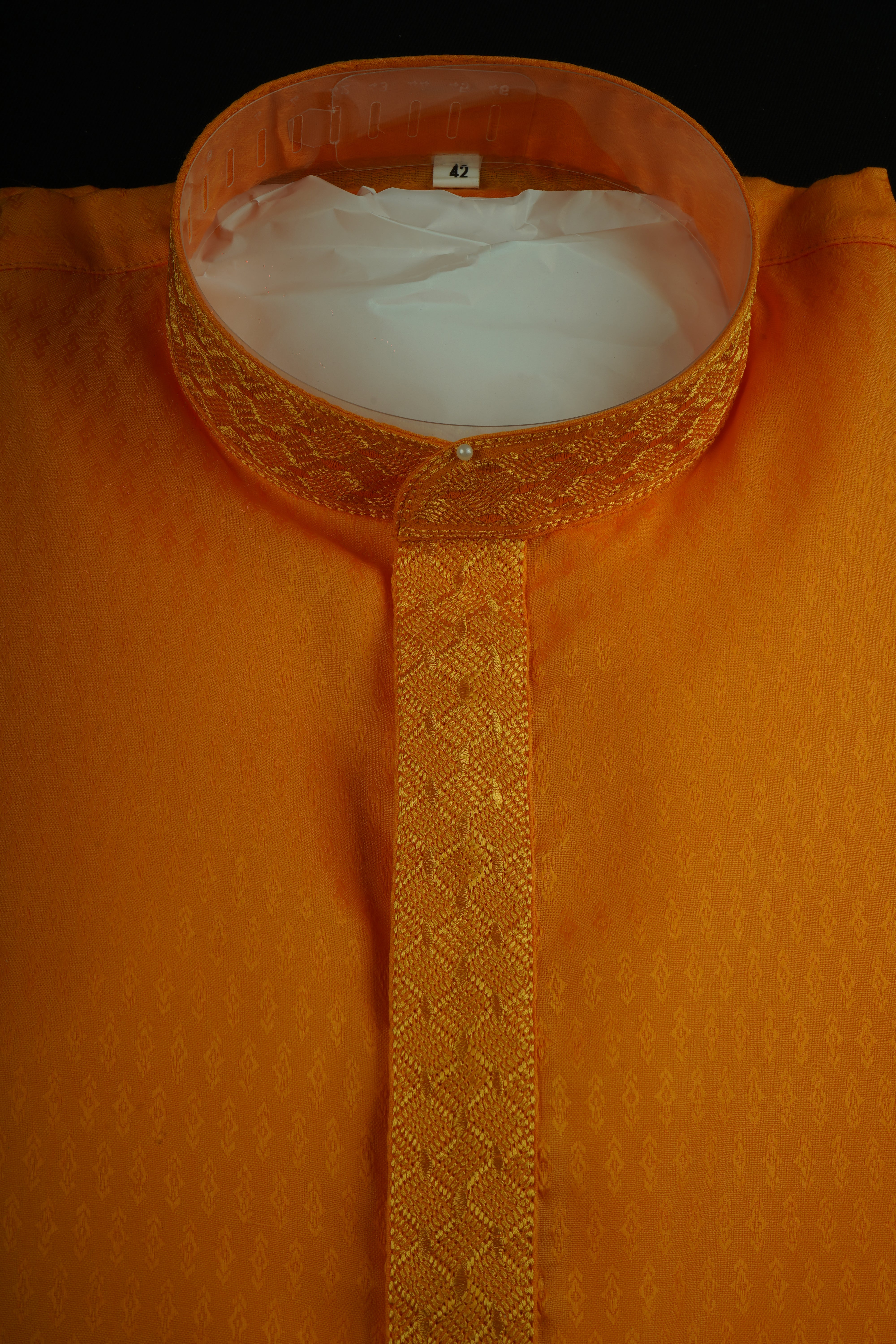 Textured Jacquard Cotton Kurta Pajama Set